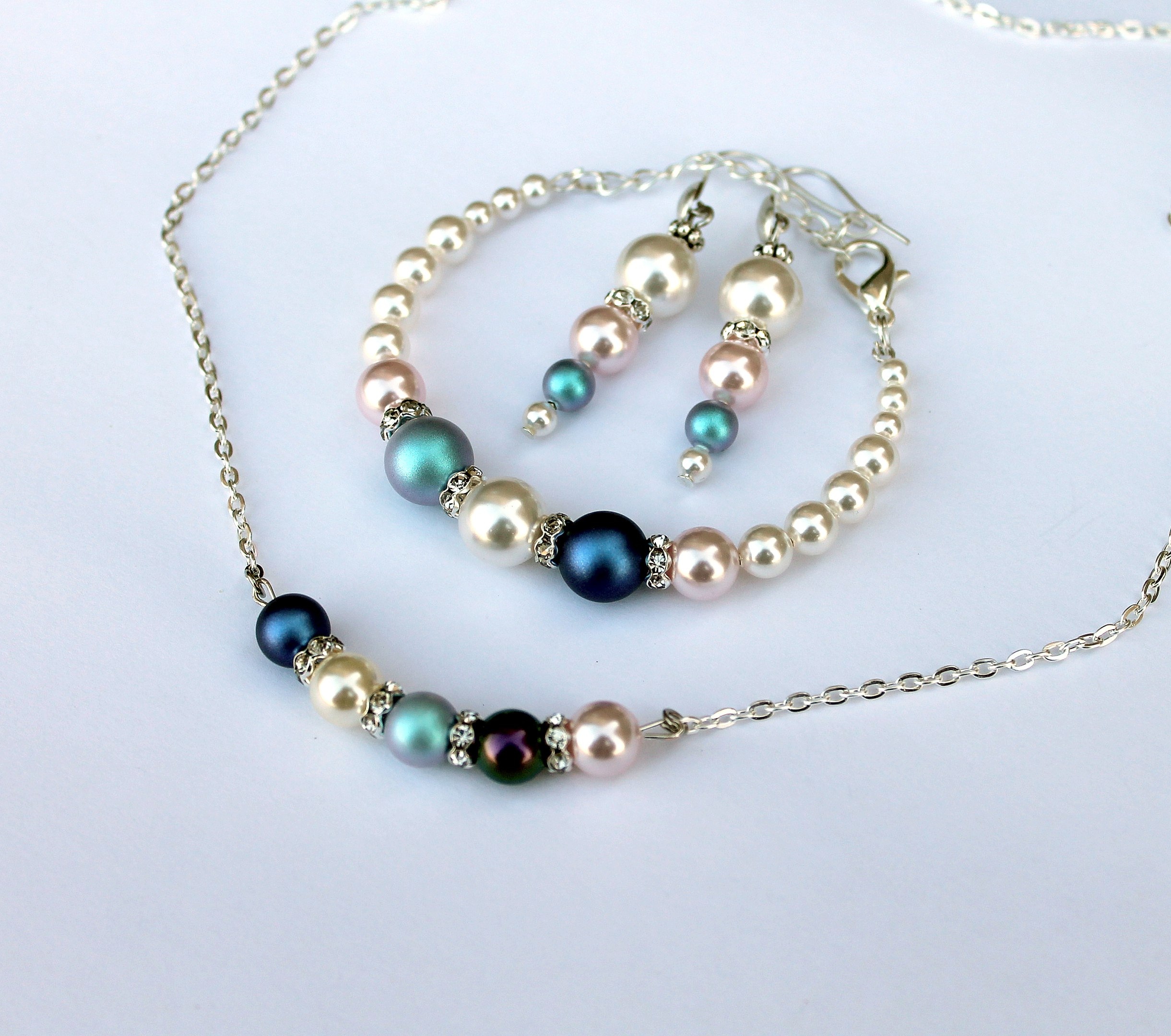 Комплект с Жемчугом Swarovski "Волшебное утро"