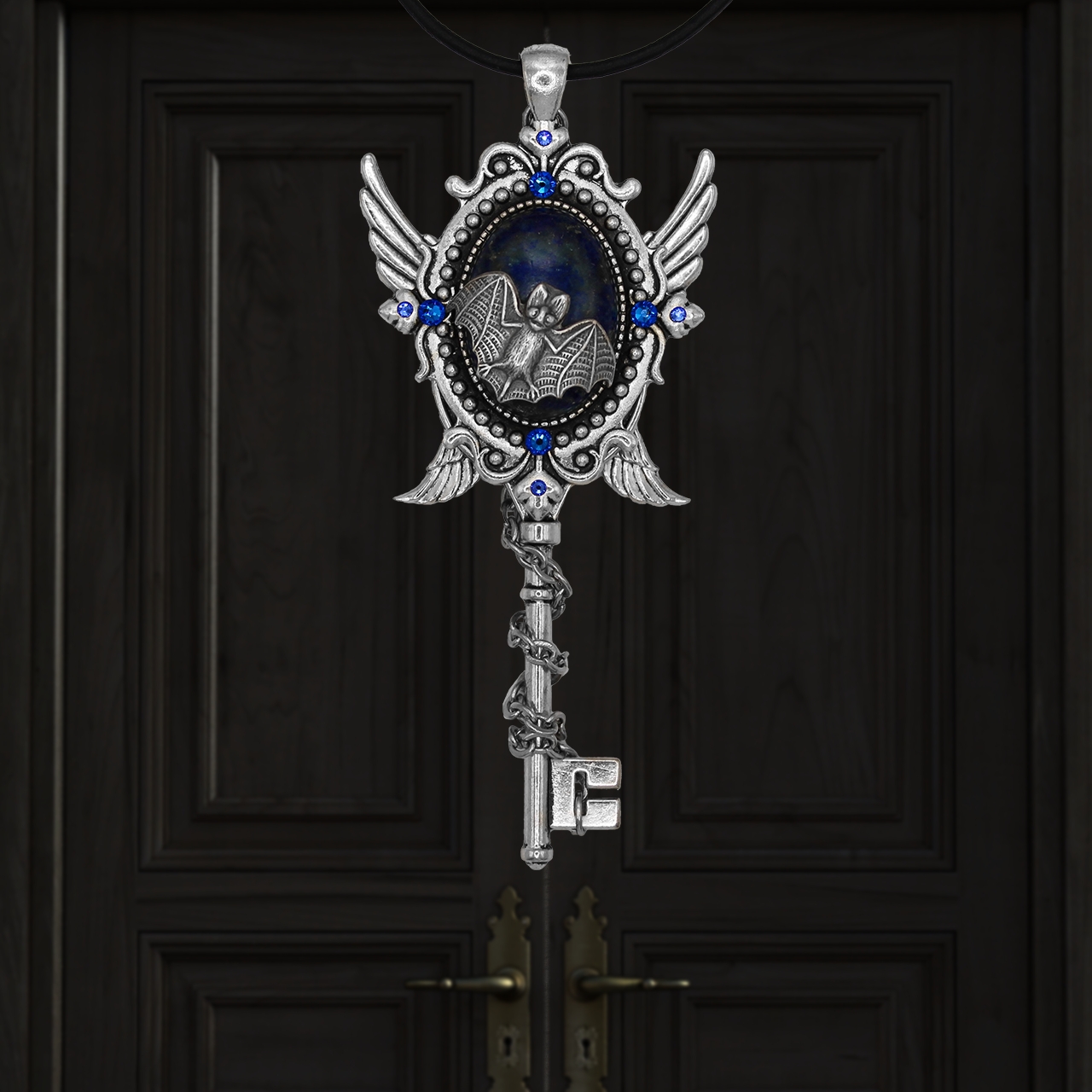 Винтажный Ключик с Лазуритом и Сваровски