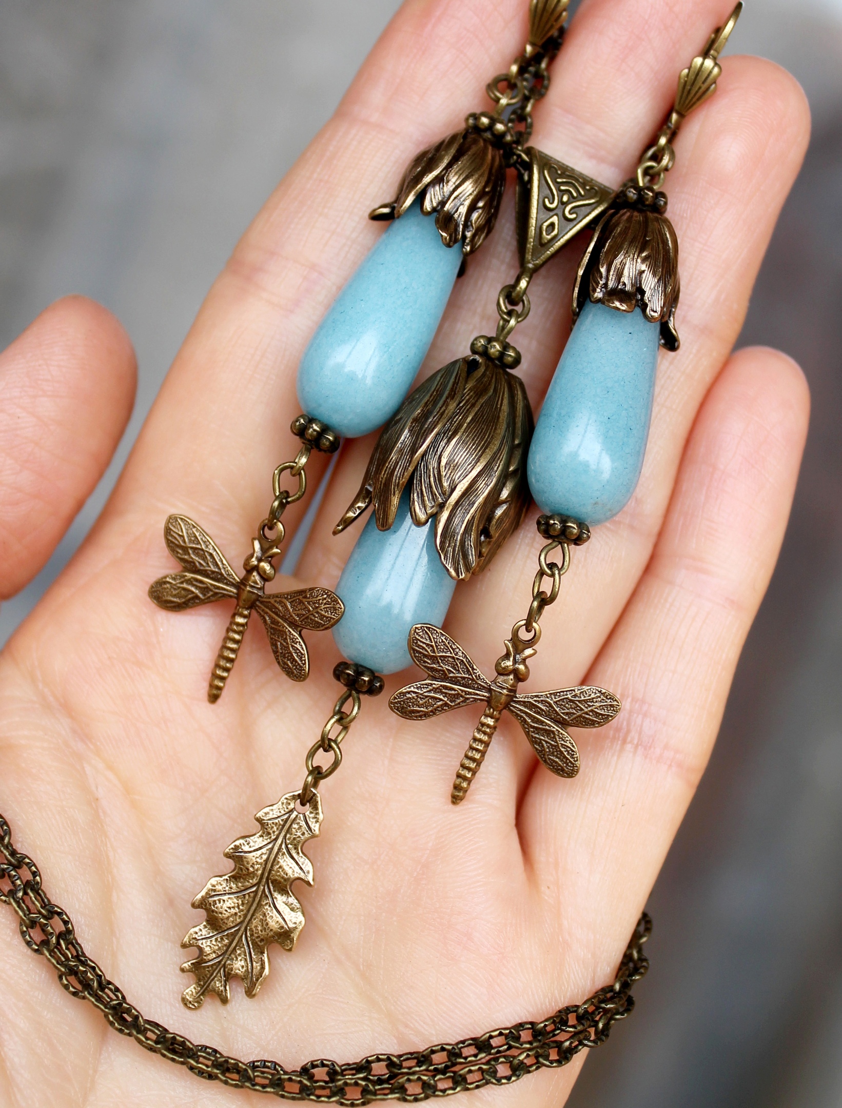 Винтажный комплект украшений "Аквамарин"