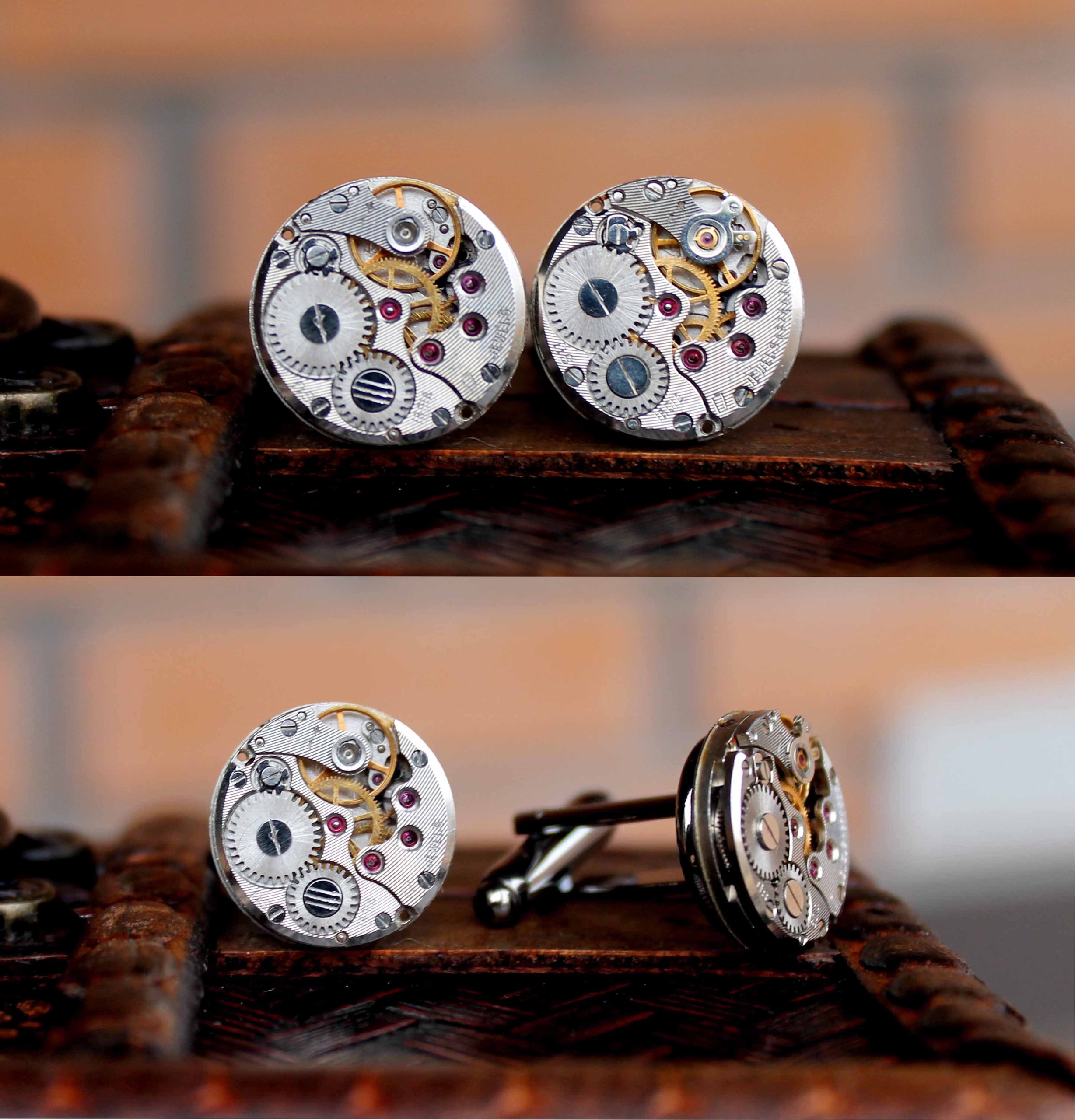 Винтажные Стимпанк Запонки "Элегант"