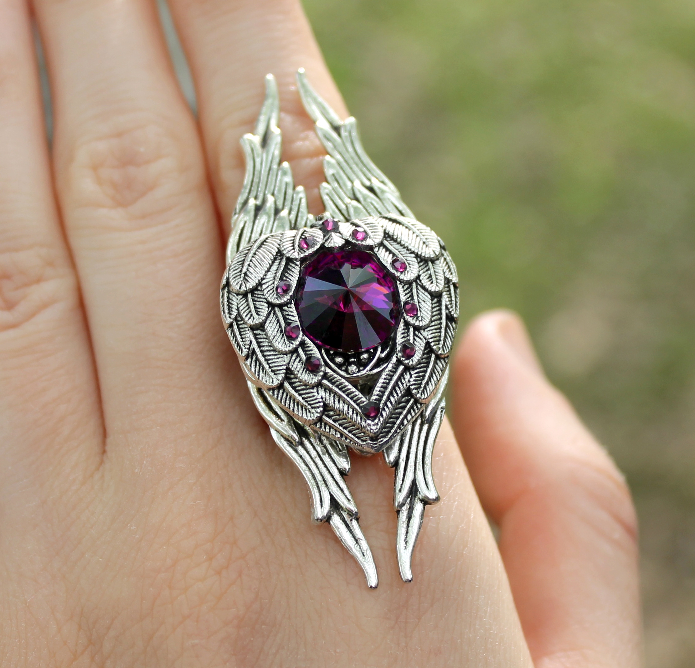 Винтажное Кольцо с Кристаллами Swarovski