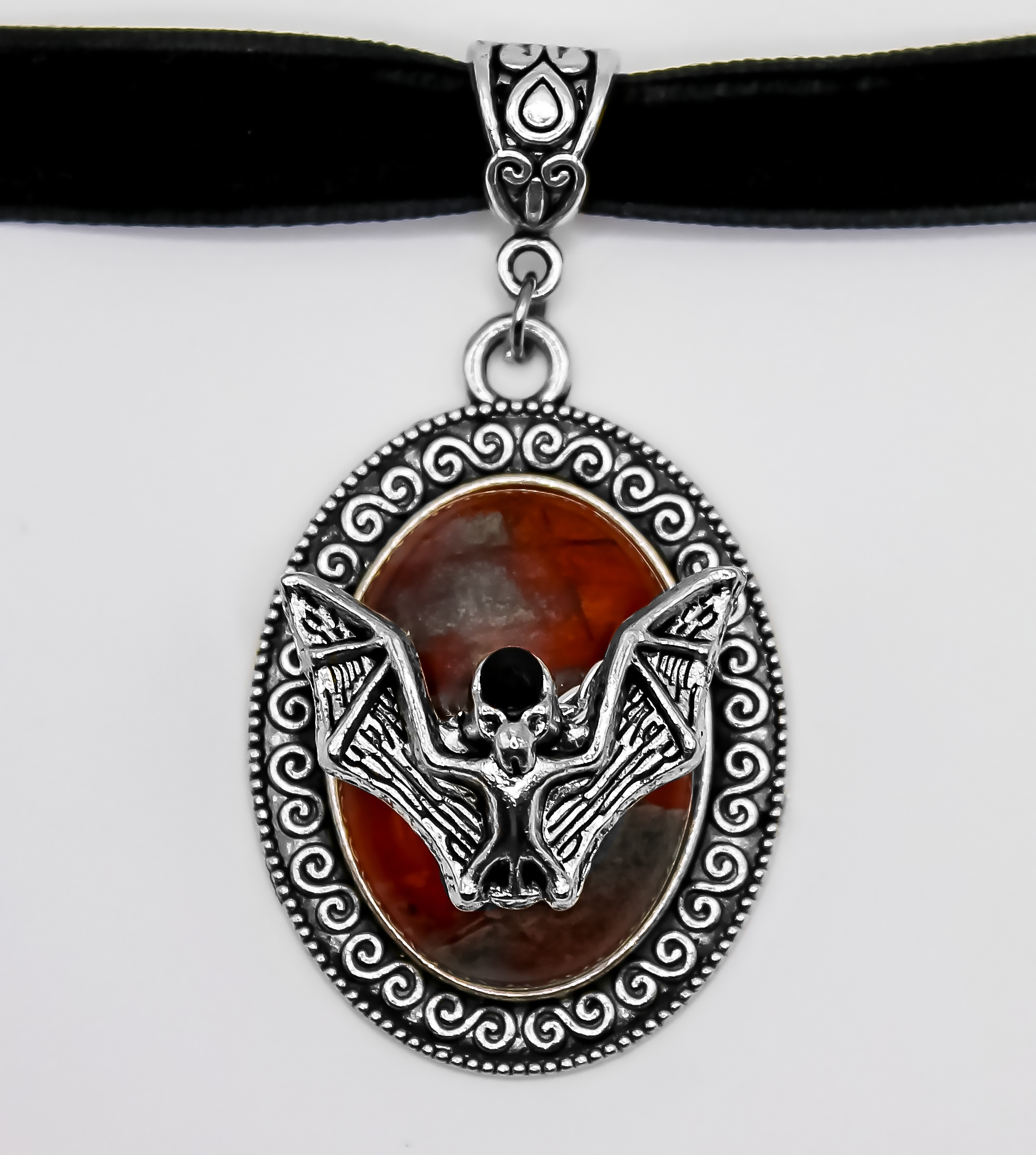 Винтажный Чокер с Натуральной Яшмой