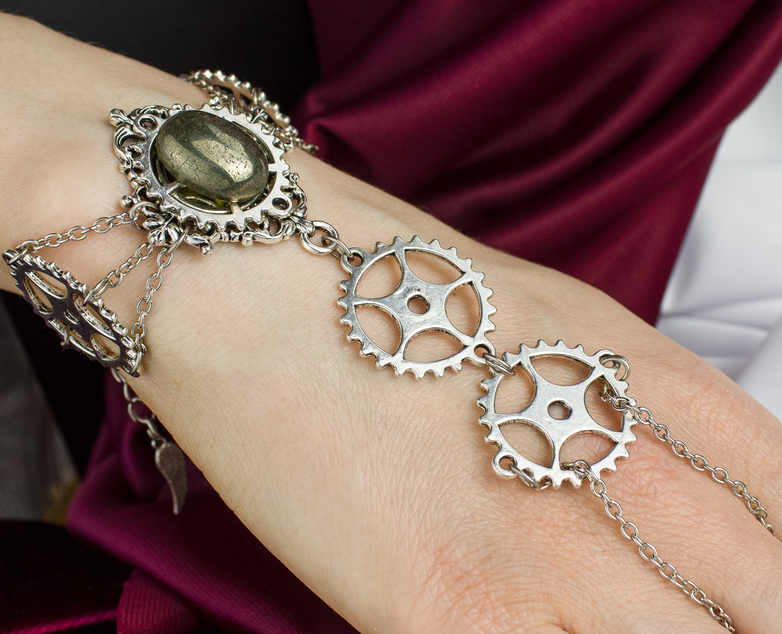 Купить Стимпанк Слейв - Браслет "Назад в Будущее" с Пиритом в SteamStyle - фото товара