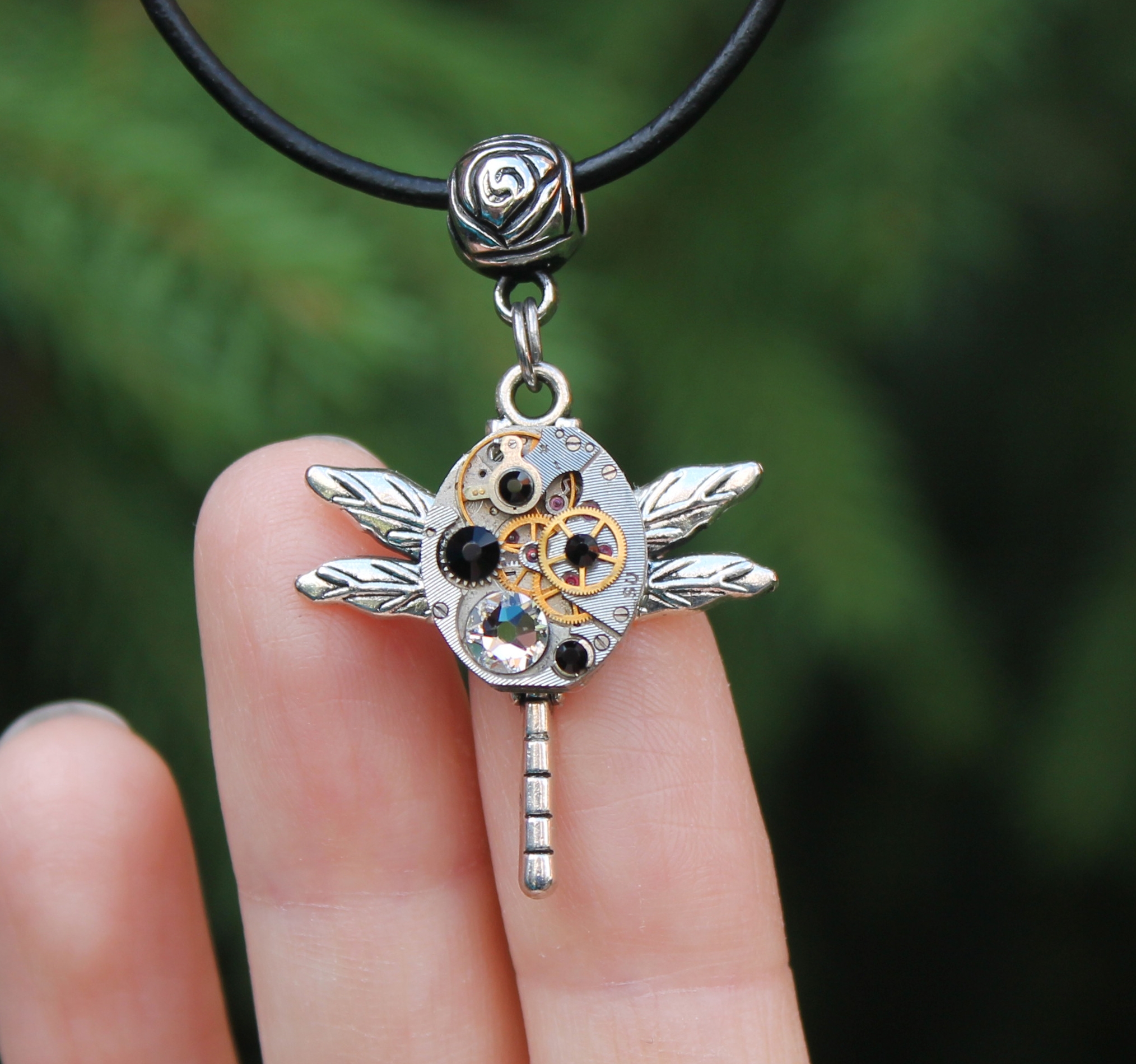 Дополнительное фото товара Стимпанк кулон с кристаллами Swаrоvski