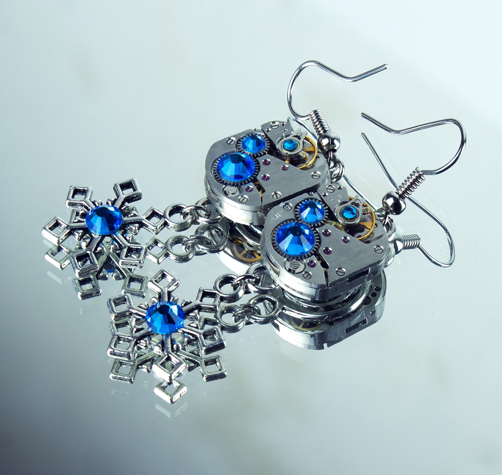 Изображение 2 товара Винтажный Стимпанк Комплект Украшений "Зимняя Королева" со Swаrоvski