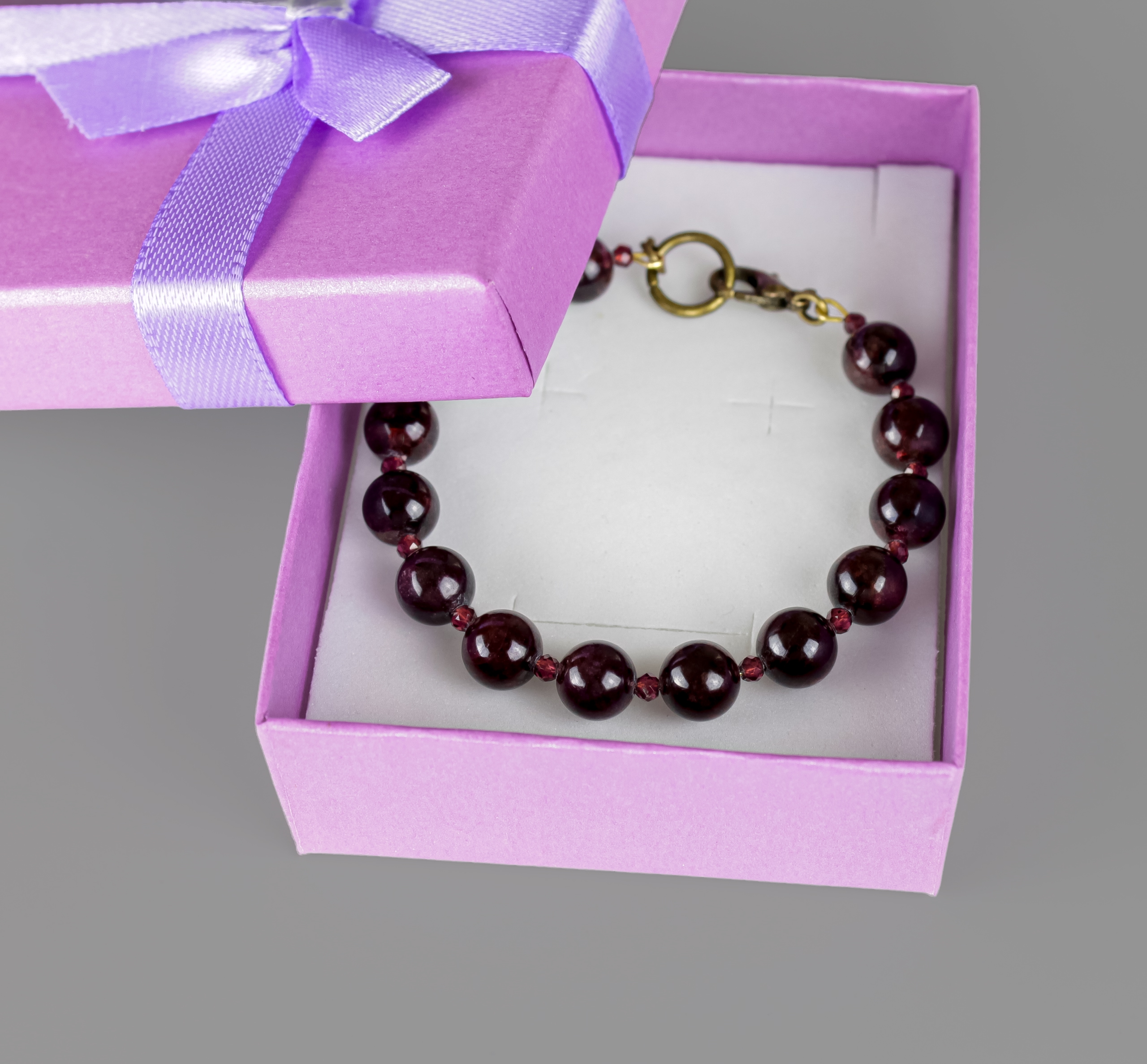 Дополнительное фото товара Браслет "Графиня" с Натуральным Гранатом