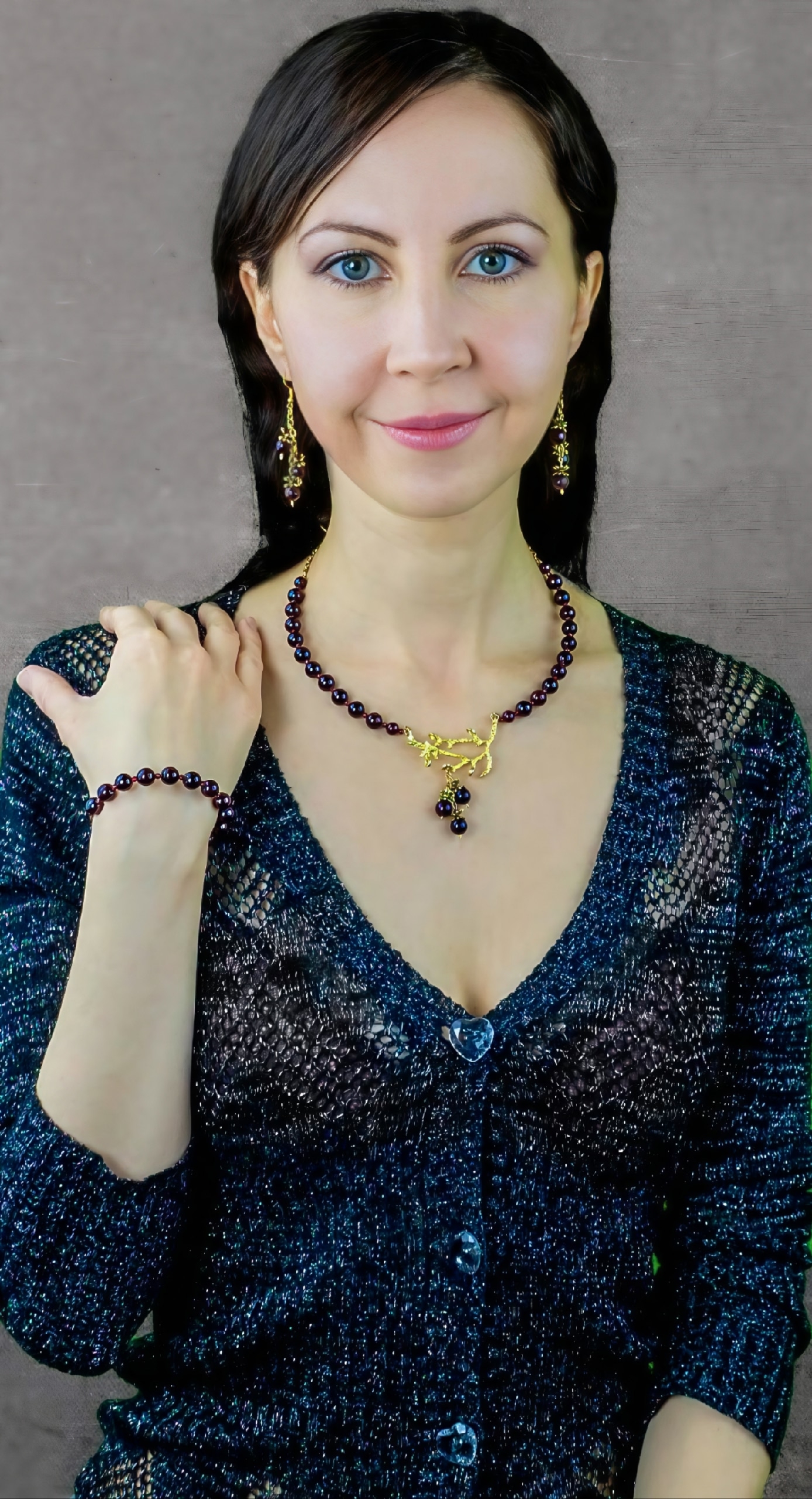 Изображение 3 товара Браслет "Графиня" с Натуральным Гранатом