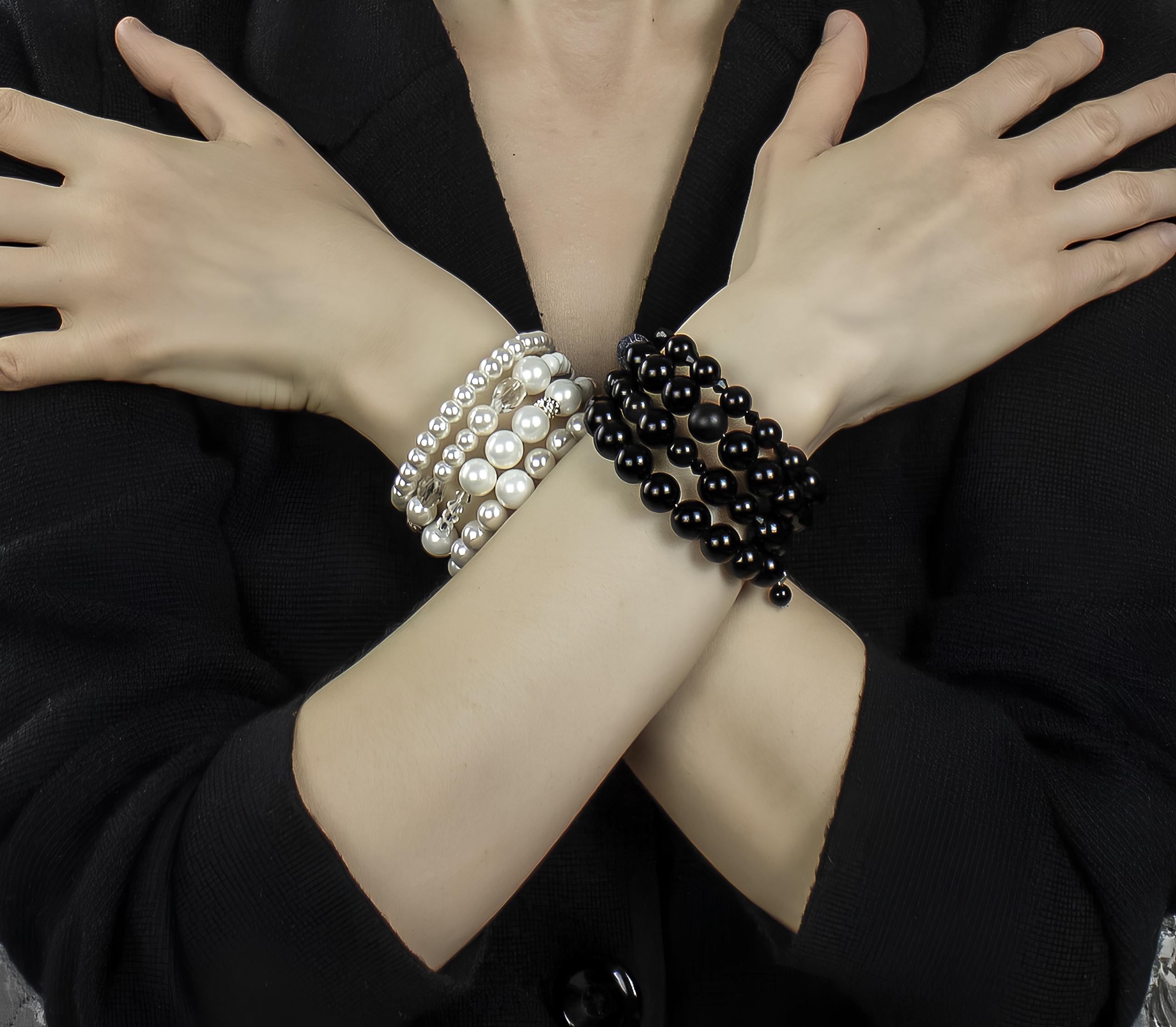 Изображение 4 товара Роскошный Браслет "Защита и Оберег" с Обсидианом, Агатом и Сваровски