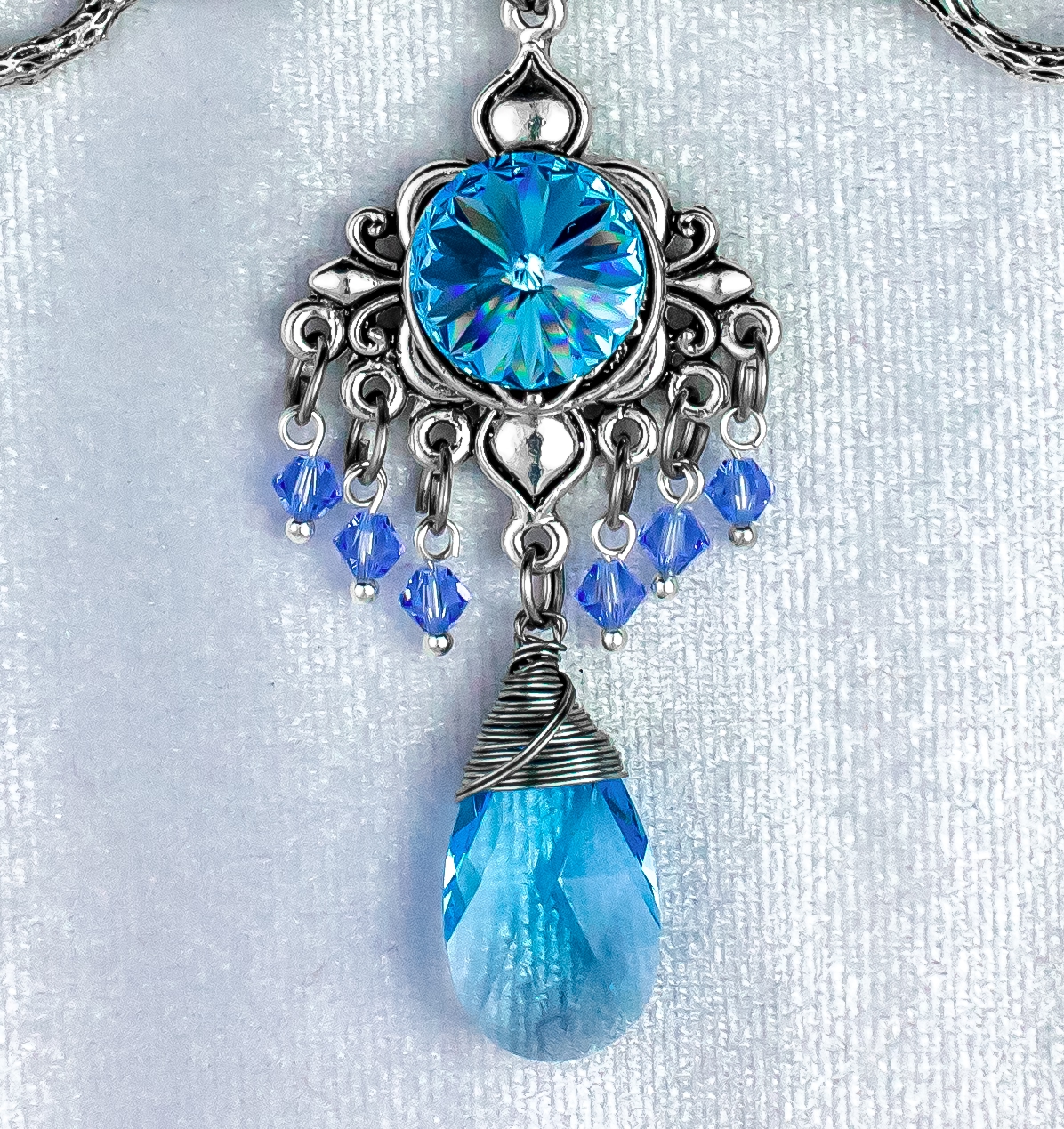 Изображение 4 товара Винтажное Колье "Утренняя Роса" со Сваровски