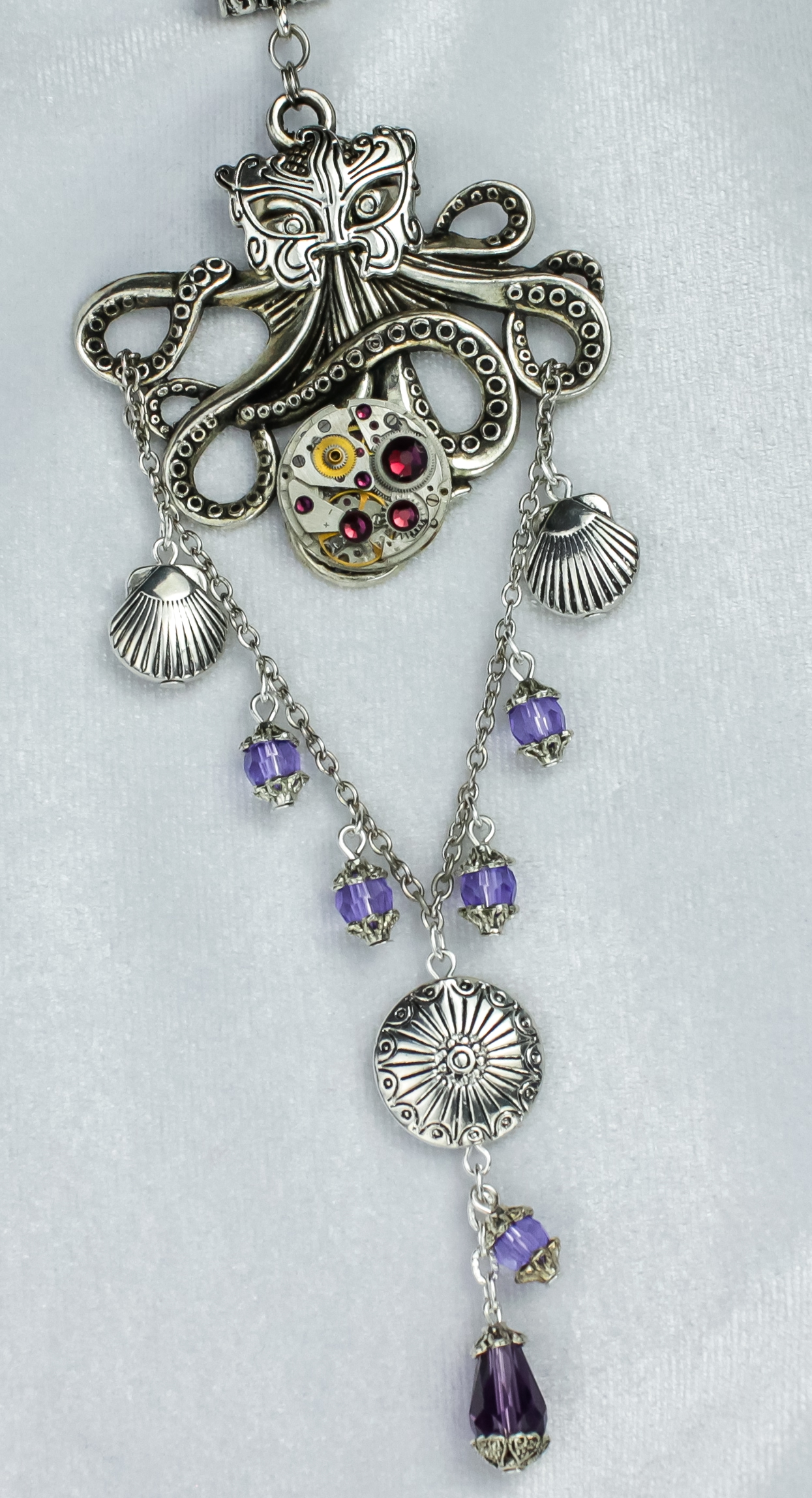 Изображение 3 товара Винтажное колье Осьминог с советским механизмом, стимпанк