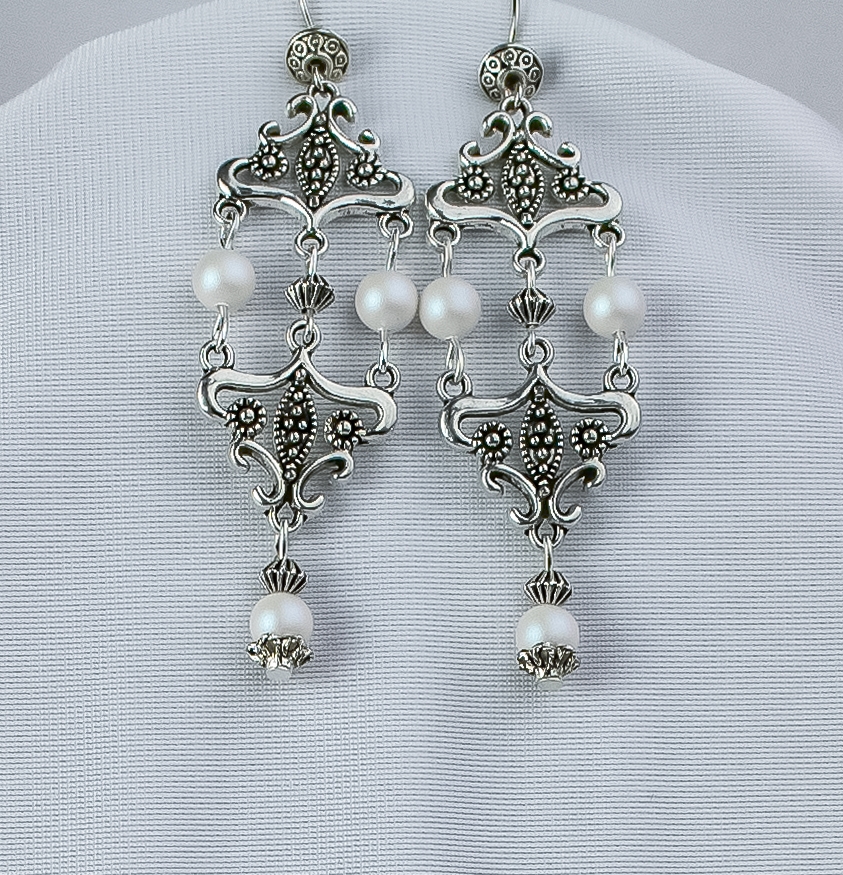 Изображение 4 товара Изящный комплект с натуральным жемчугом и жемчугом Swаrоvski