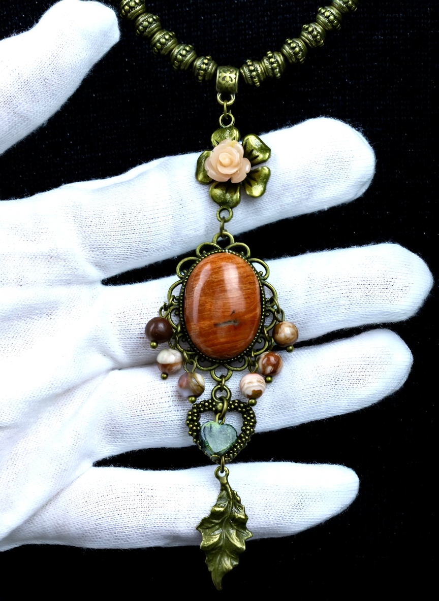 Дополнительное фото товара Винтажный комплект «Мексиканское солнце» с натуральными камнями