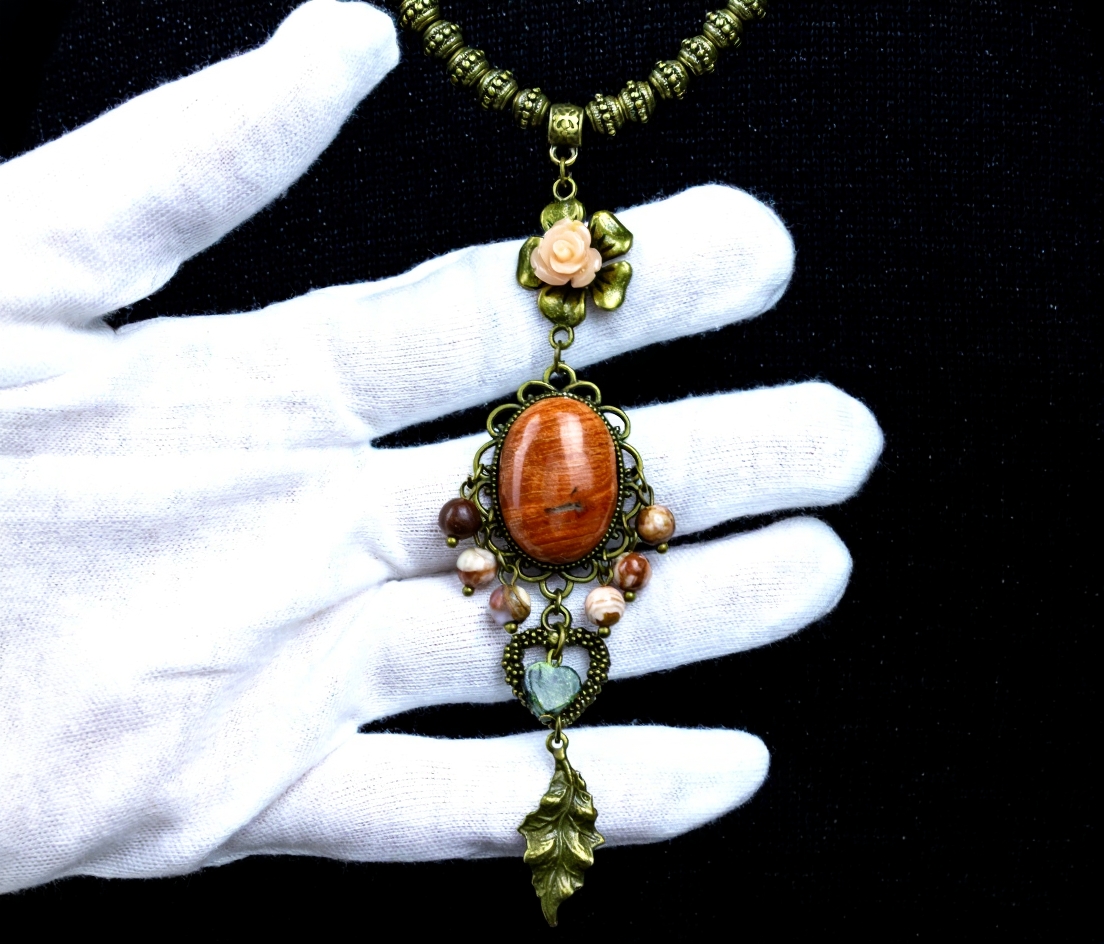 Изображение 3 товара Винтажный комплект «Мексиканское солнце» с натуральными камнями