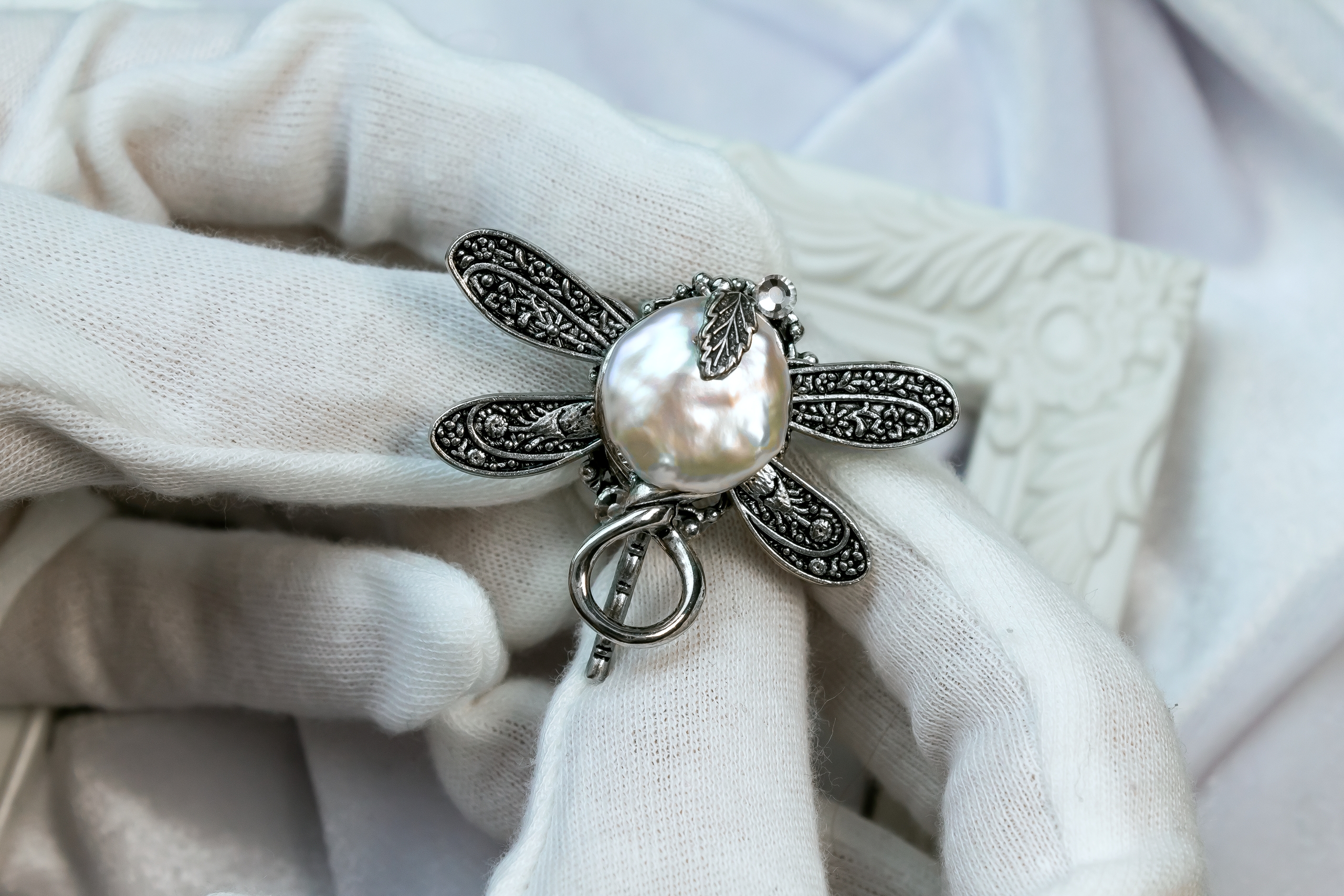 Изображение 3 товара Винтажное Кольцо с  Натуральным Жемчугом "Жемчужное Cияние"