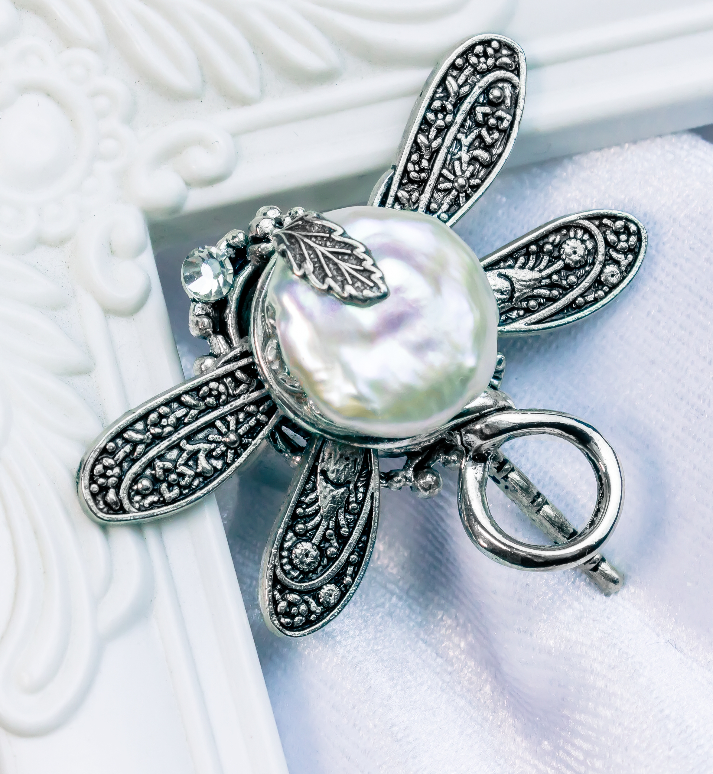 Изображение 4 товара Винтажное Кольцо с  Натуральным Жемчугом "Жемчужное Cияние"