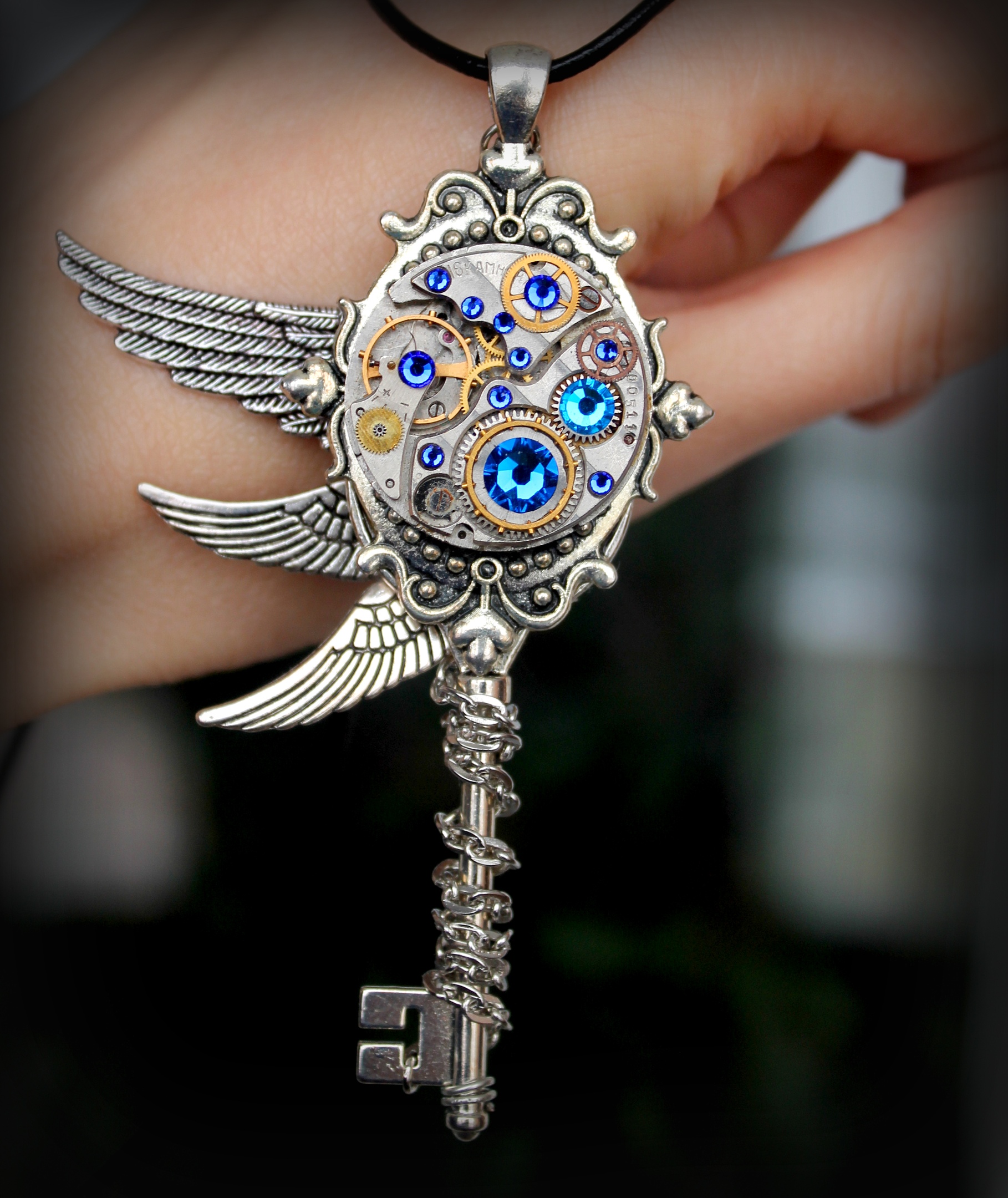 Изображение 2 товара Винтажный Стимпанк Ключик "Небесная Королева" с кристаллами Сваровски