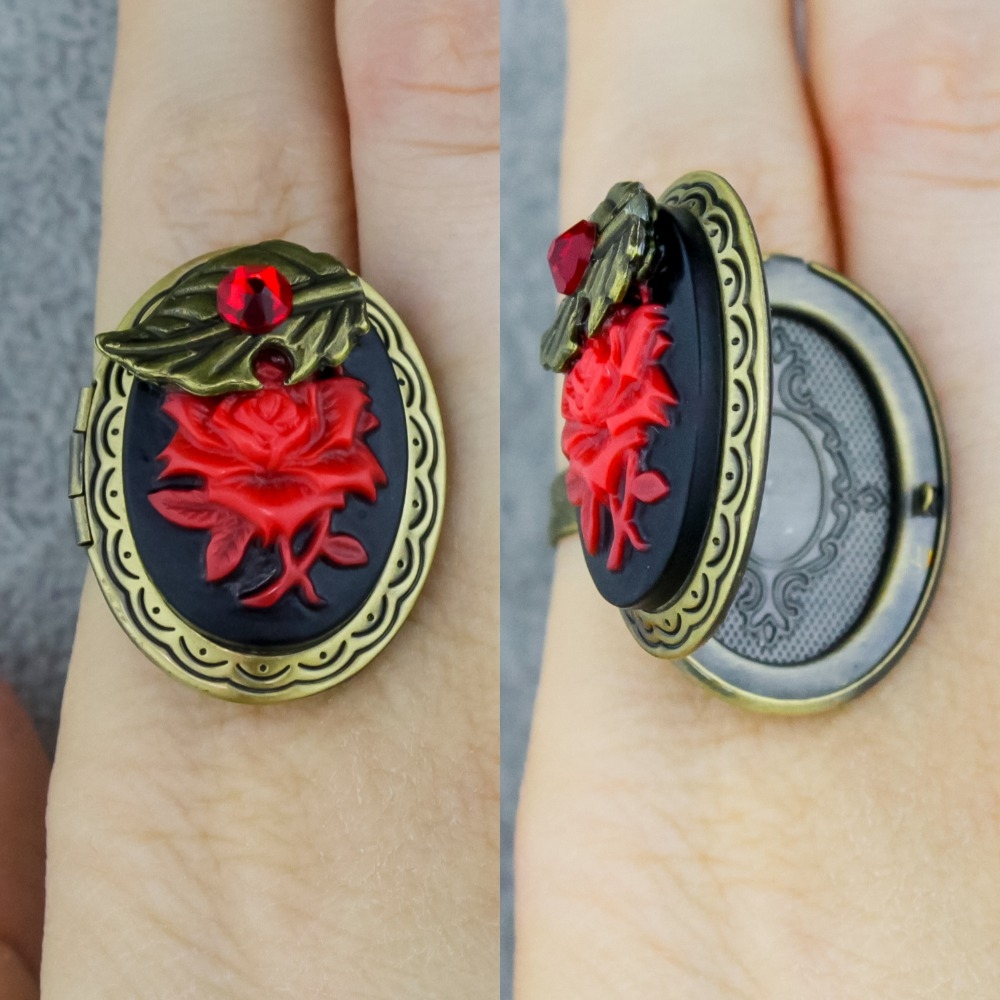 Изображение 2 товара Винтажное Кольцо-Медальон "Дикая Роза"
