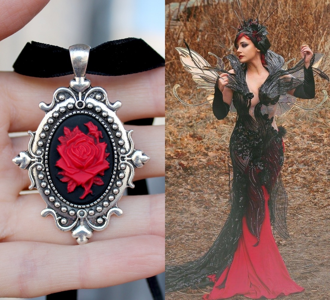 Дополнительное фото товара Винтажный чокер "Алая Роза"