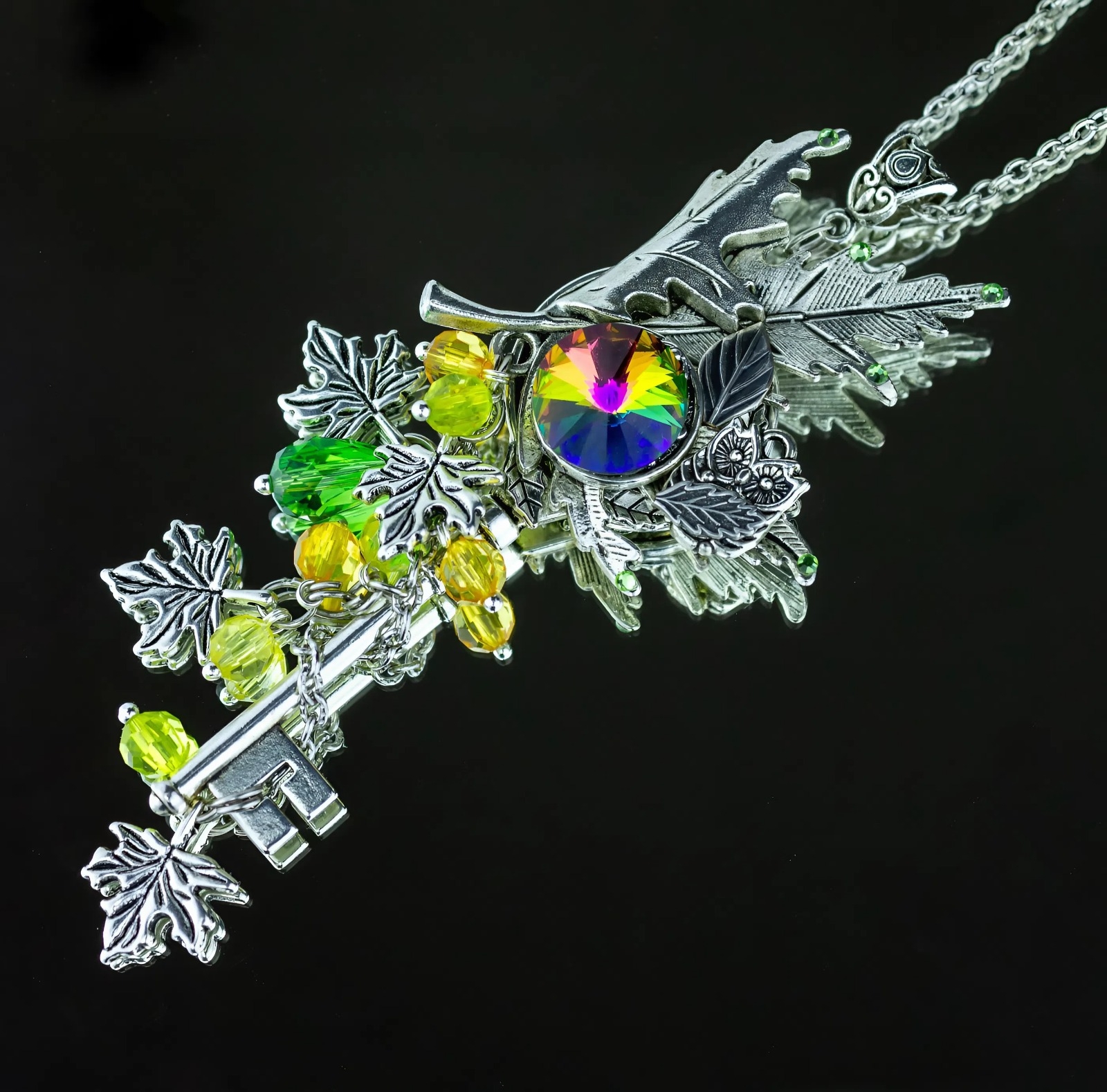 Дополнительное фото товара Винтажный Комплект Украшений со Сваровски "Уютный Вечер"