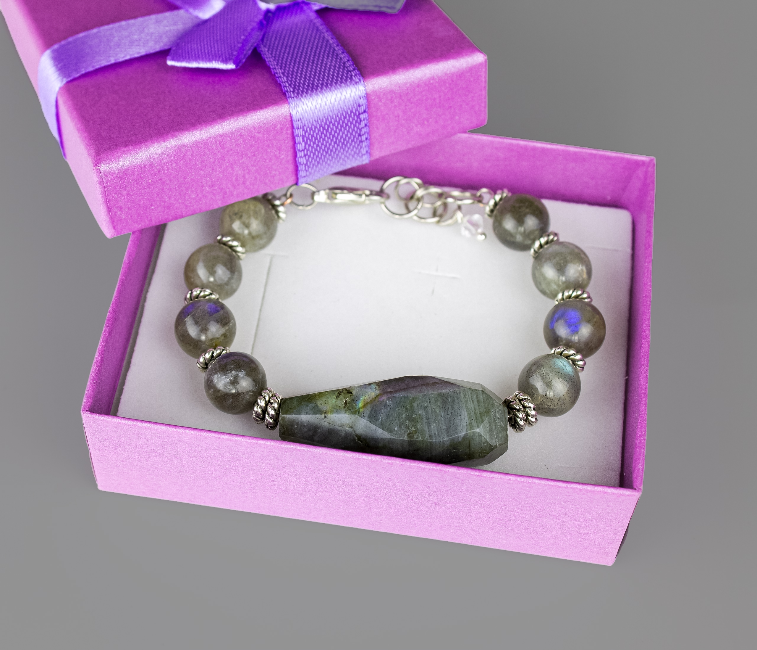 Дополнительное фото товара Браслет "Императрица" с Натуральным Лабрадоритом