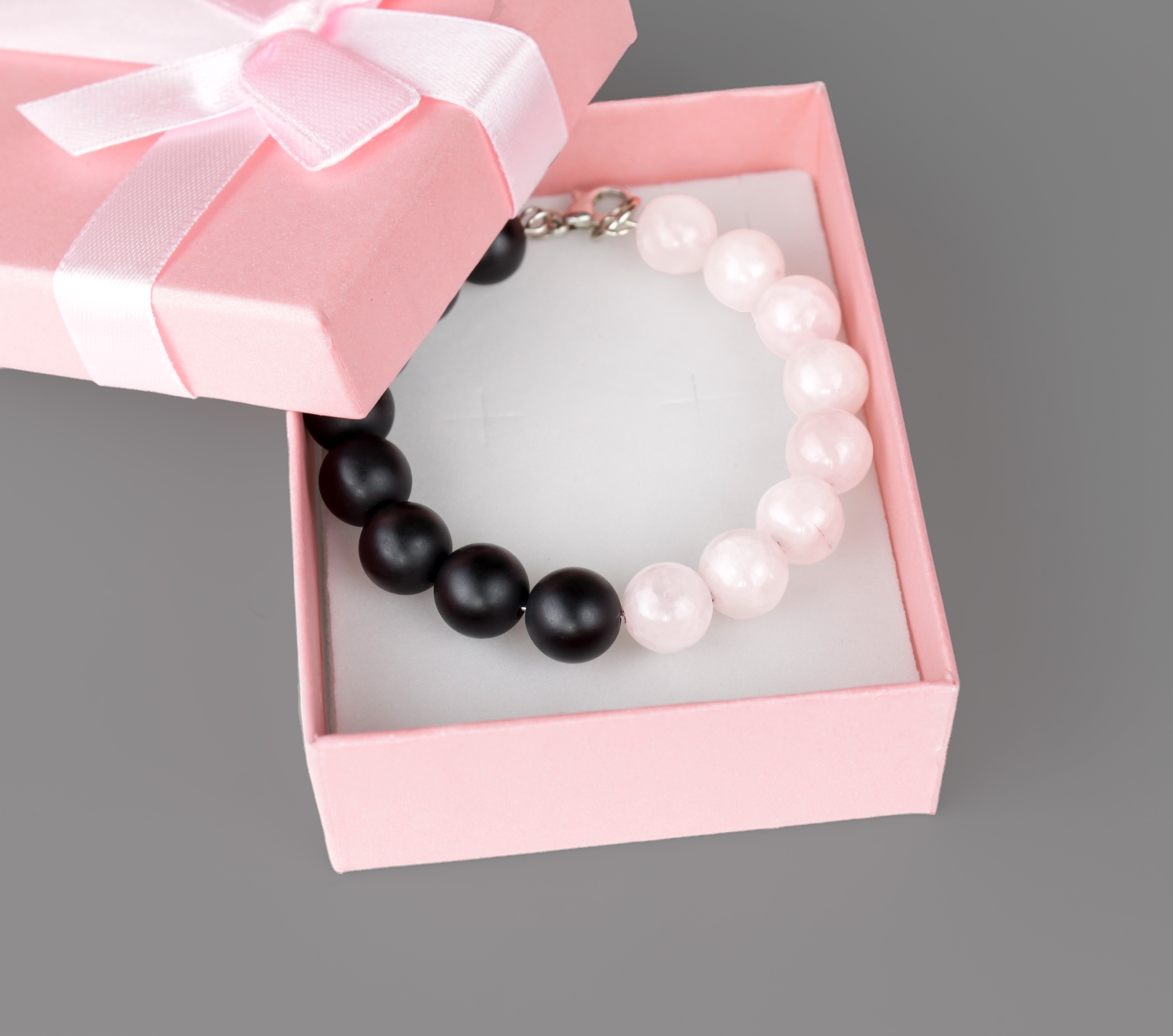 Дополнительное фото товара Браслет "Мечта" с Натуральными Камнями - Розовым Кравцем и Агатом