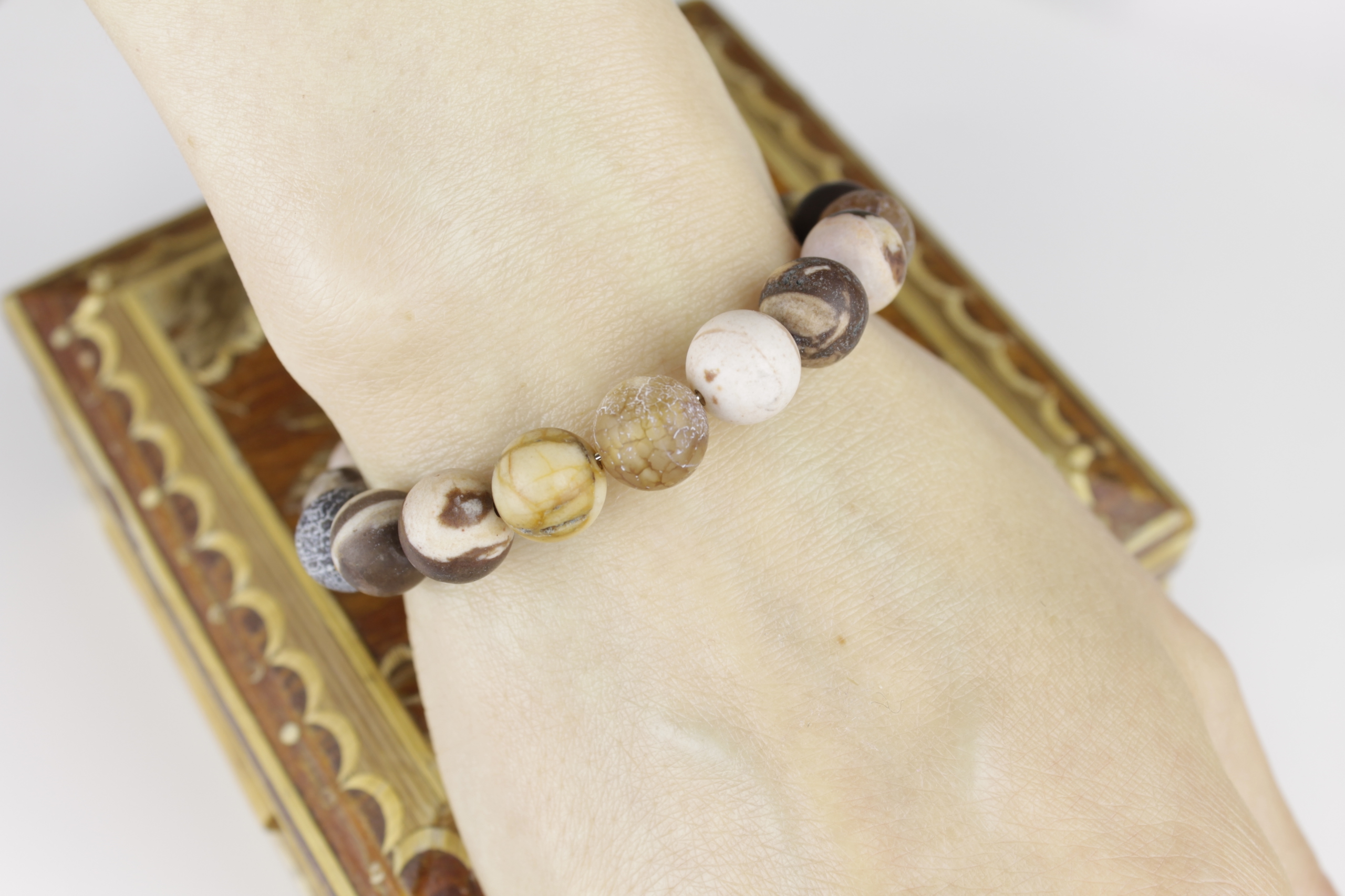 Браслет "Финансовое Благополучие" с Натуральными Камнями -  Яшмой и Аг - фото товара