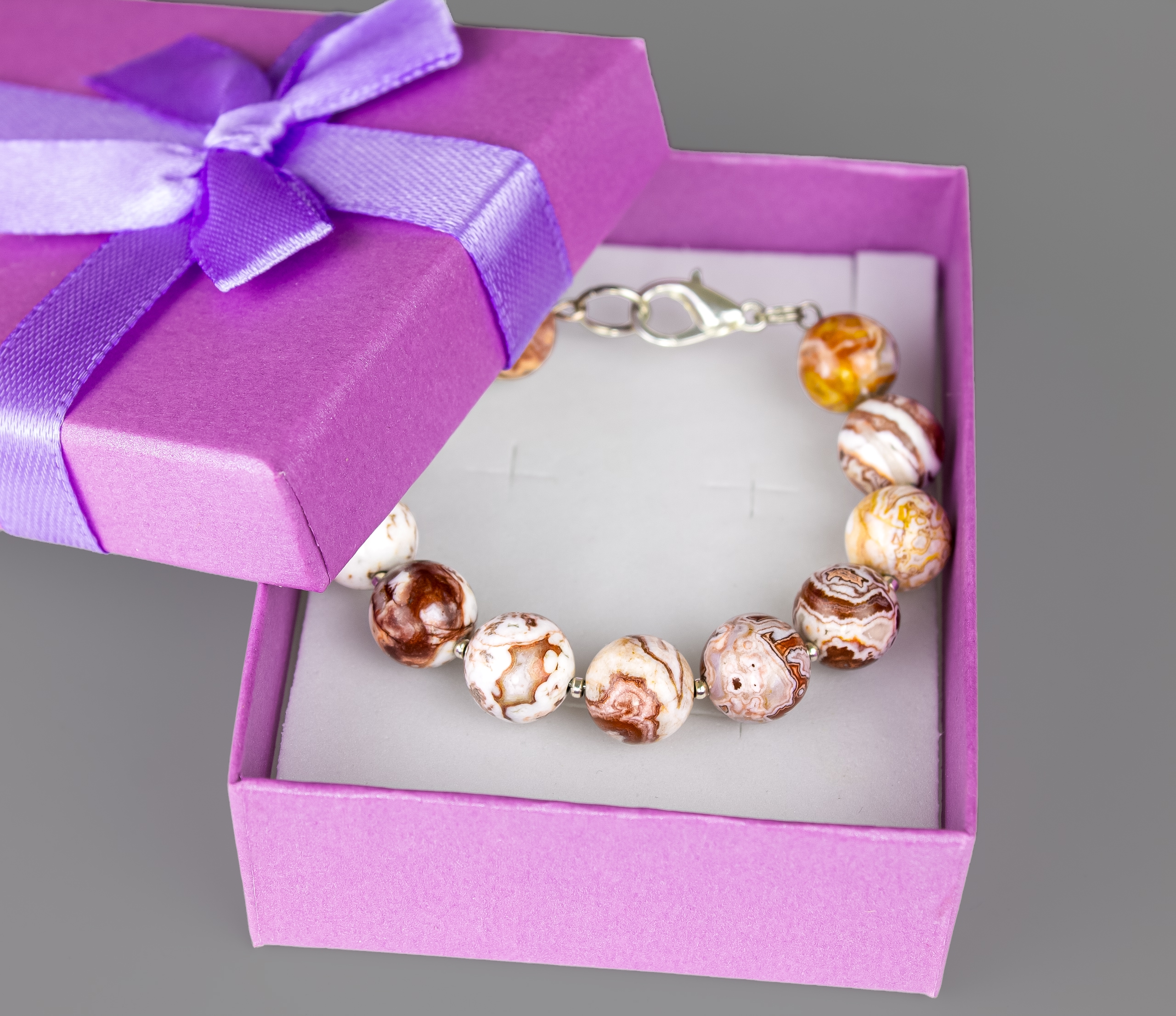 Изображение 2 товара Браслет "Песчаная Императрица" с Натуральным Мексиканским Агатом