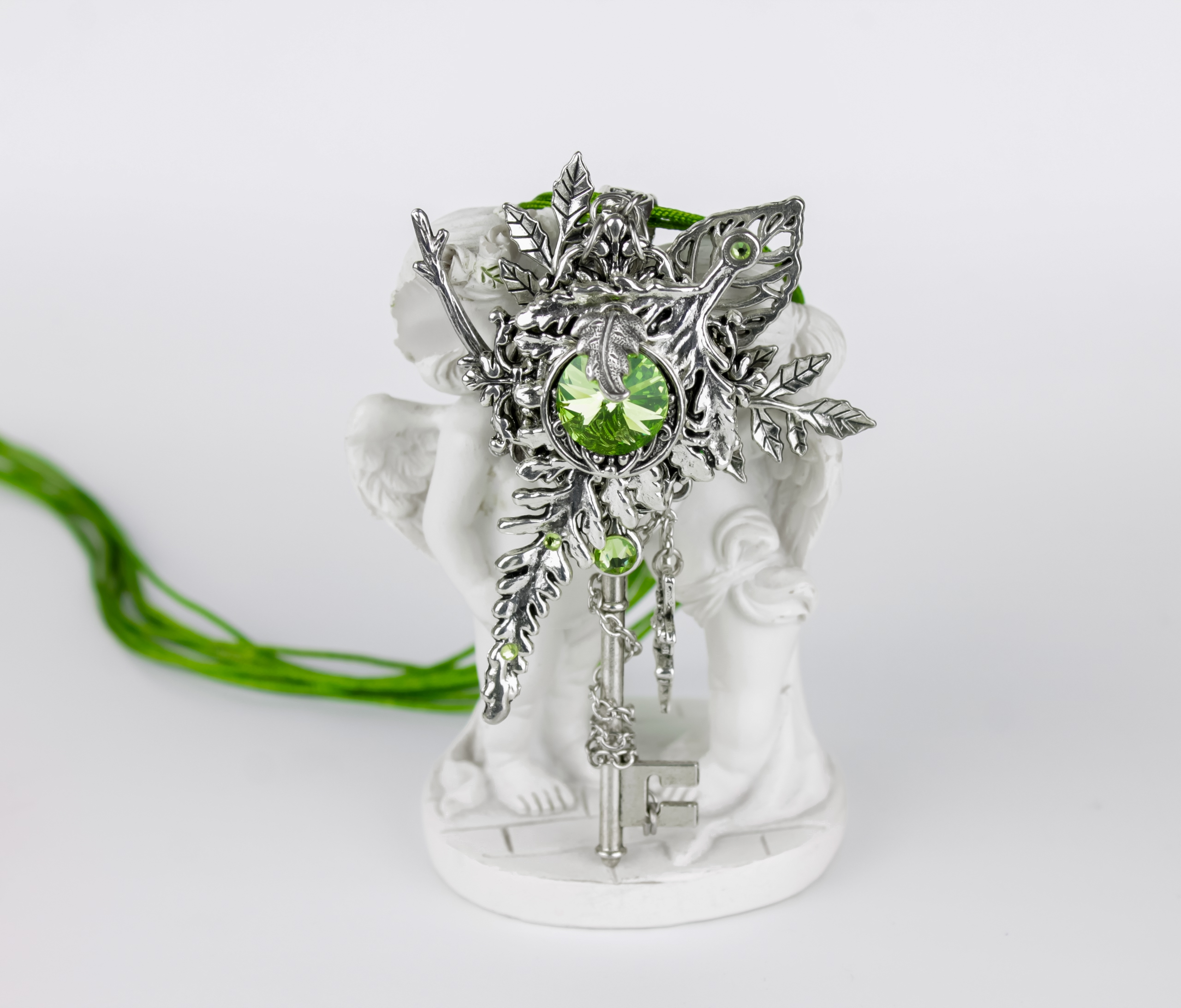 Дополнительное фото товара Винтажный Кулон - Ключик "Фея" со Сваровски