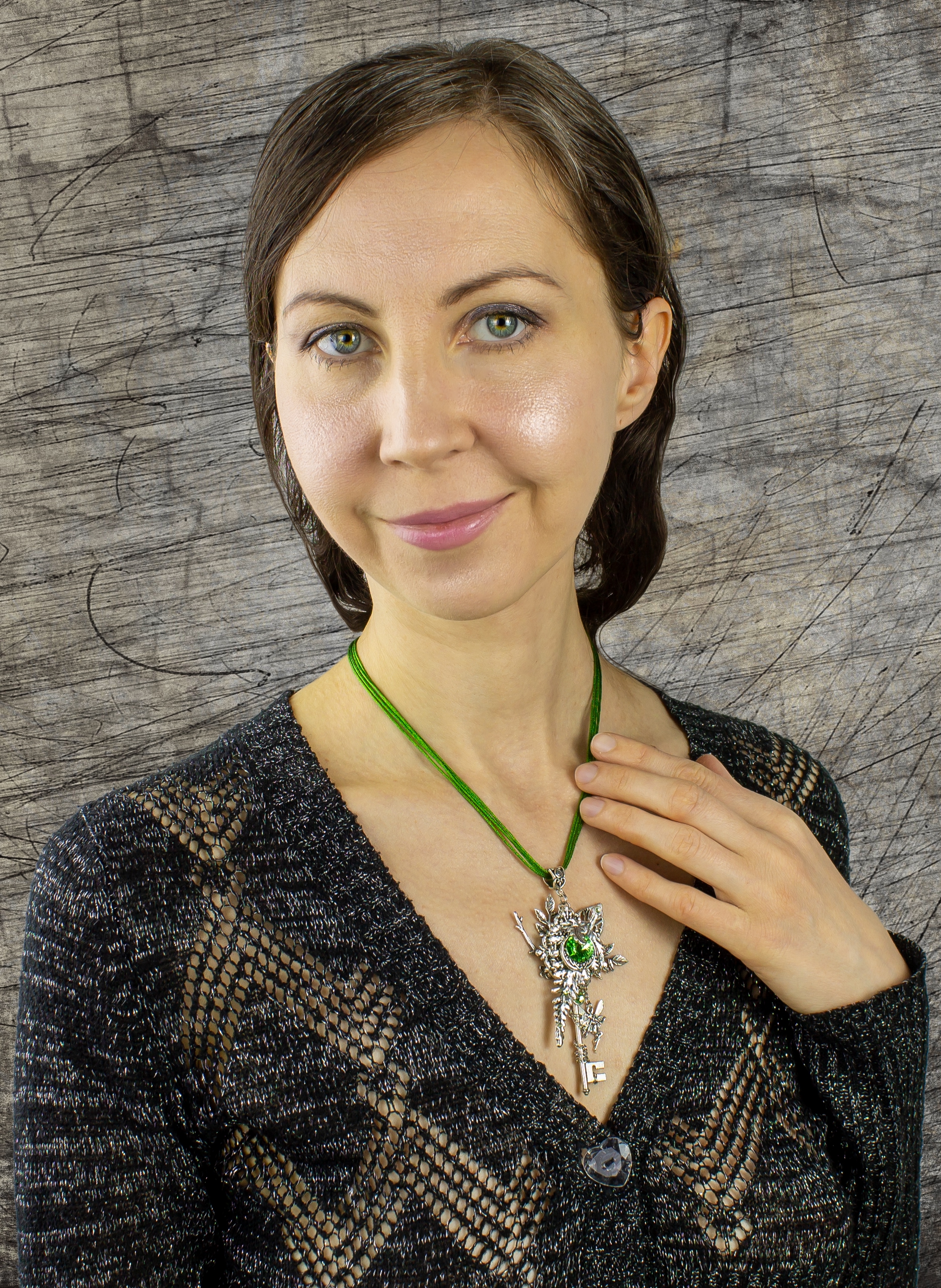 Изображение 3 товара Винтажный Кулон - Ключик "Фея" со Сваровски