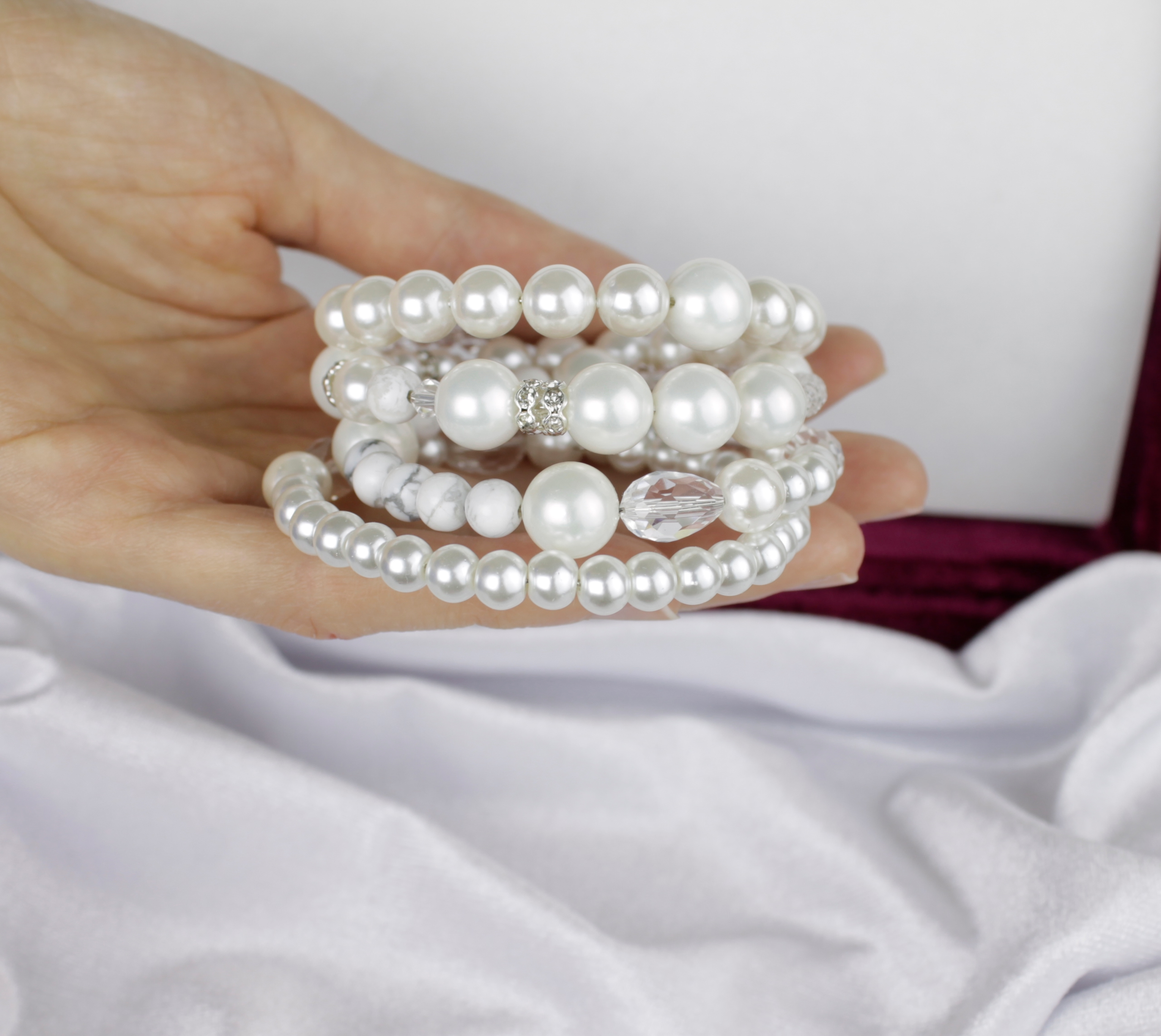 Изображение 3 товара Изысканный Браслет "Роскошь" с Жемчугом, Турквенитом и Сваровски