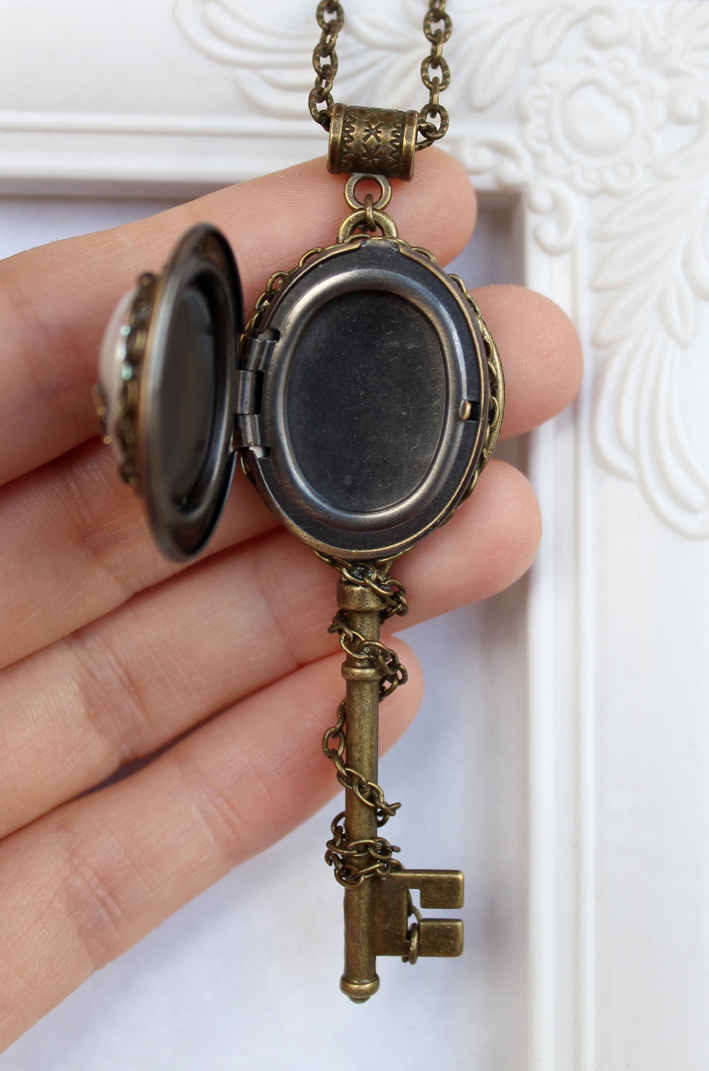 Дополнительное фото товара Ключик  с Натуральным Жемчугом "Стрекоза на удачу"