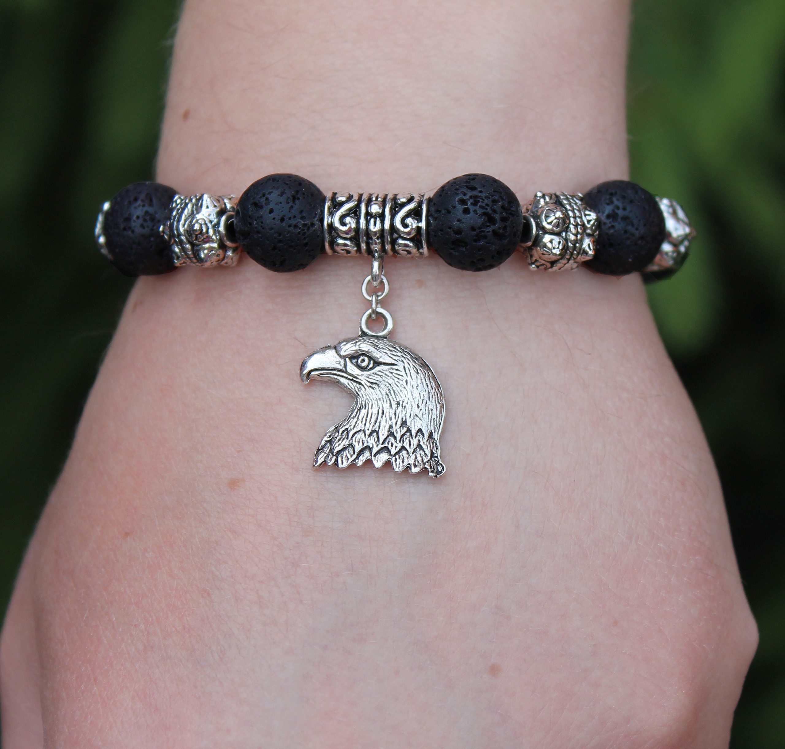 Дополнительное фото товара Винтажный Браслет с Вулканической Лавой