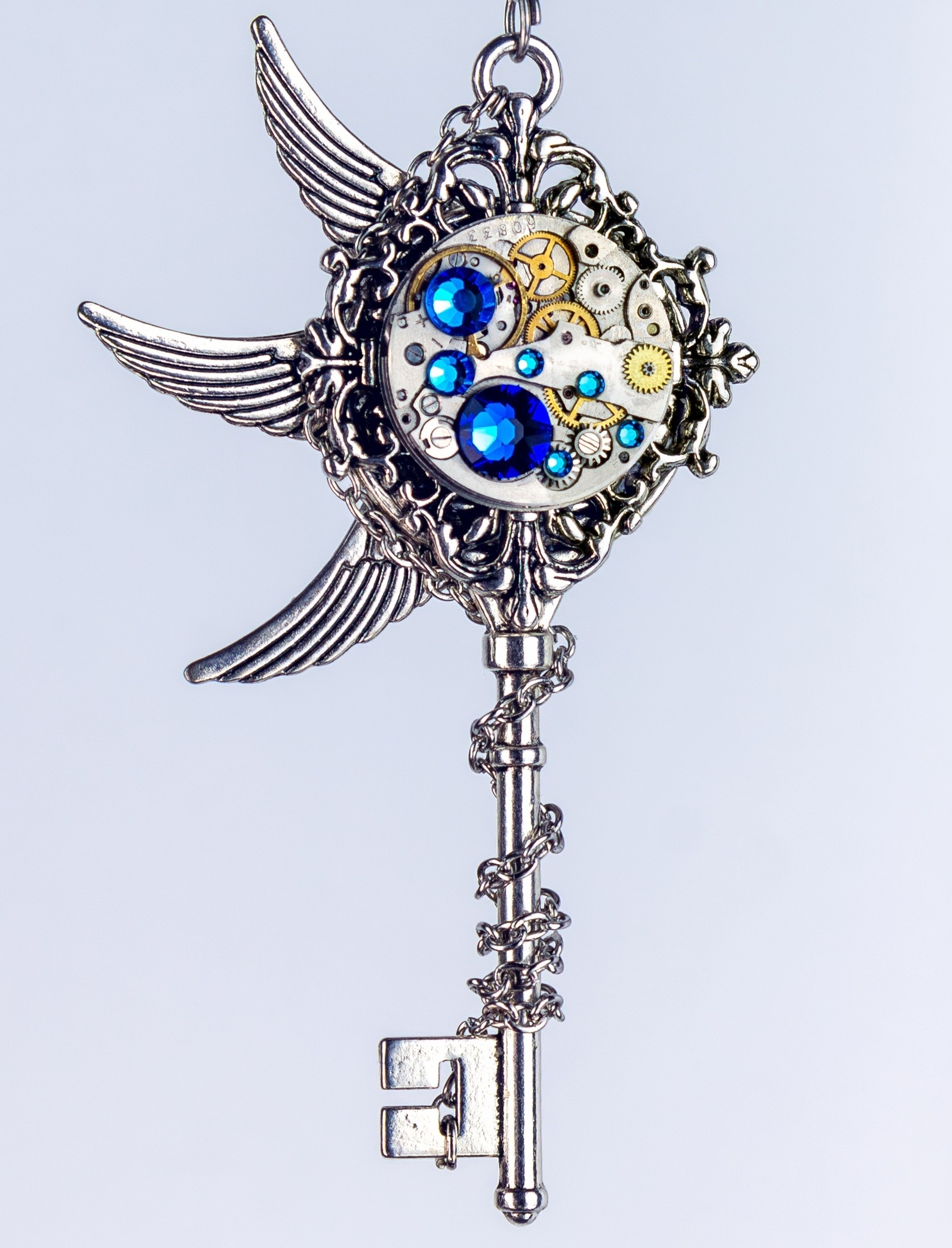 Дополнительное фото товара Стимпанк Кулон-Ключик с кристаллами Swаrоvski Талисман на Удачу