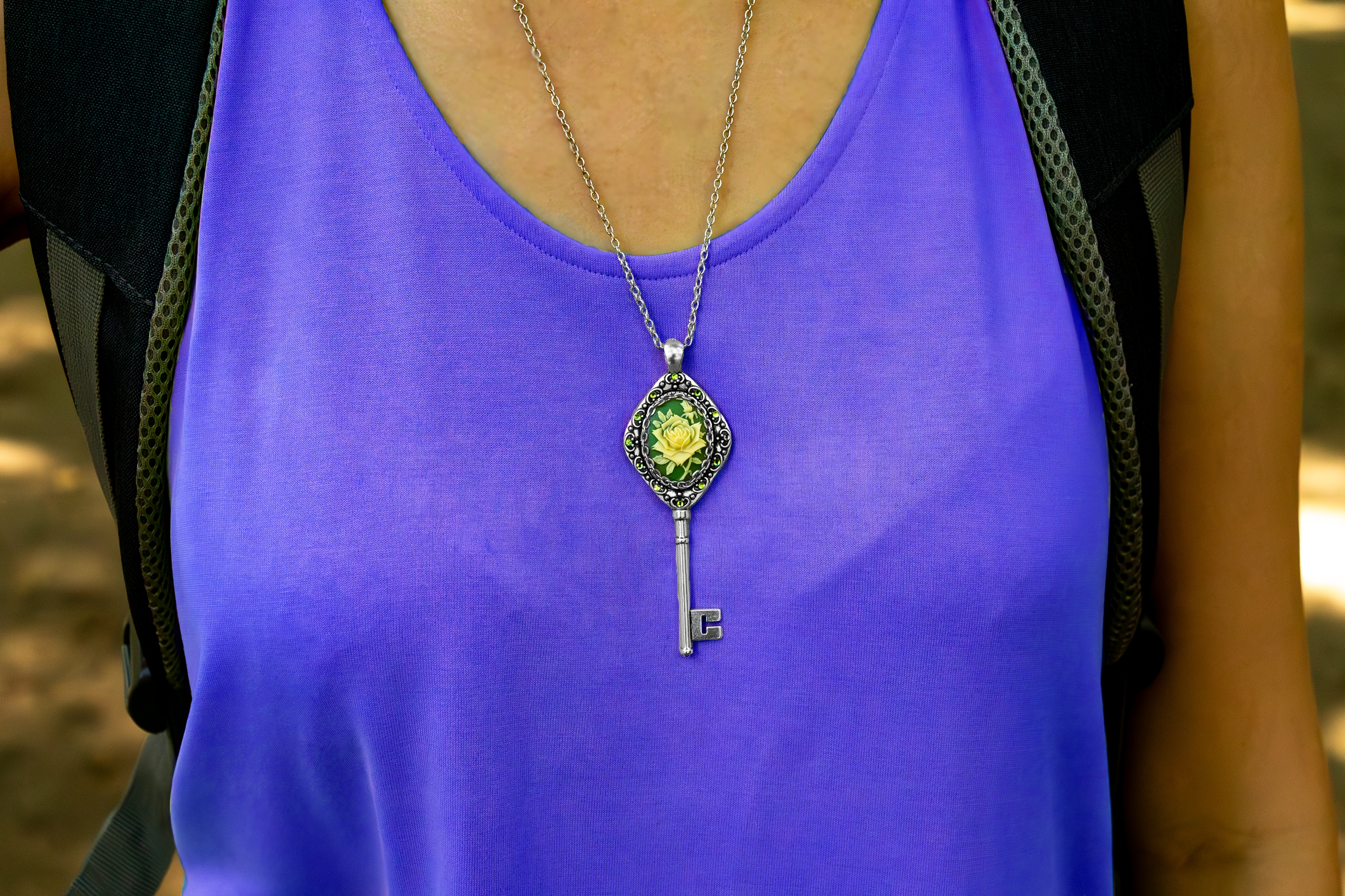 Дополнительное фото товара Винтажный Кулон Ключик "Роза Ветров"