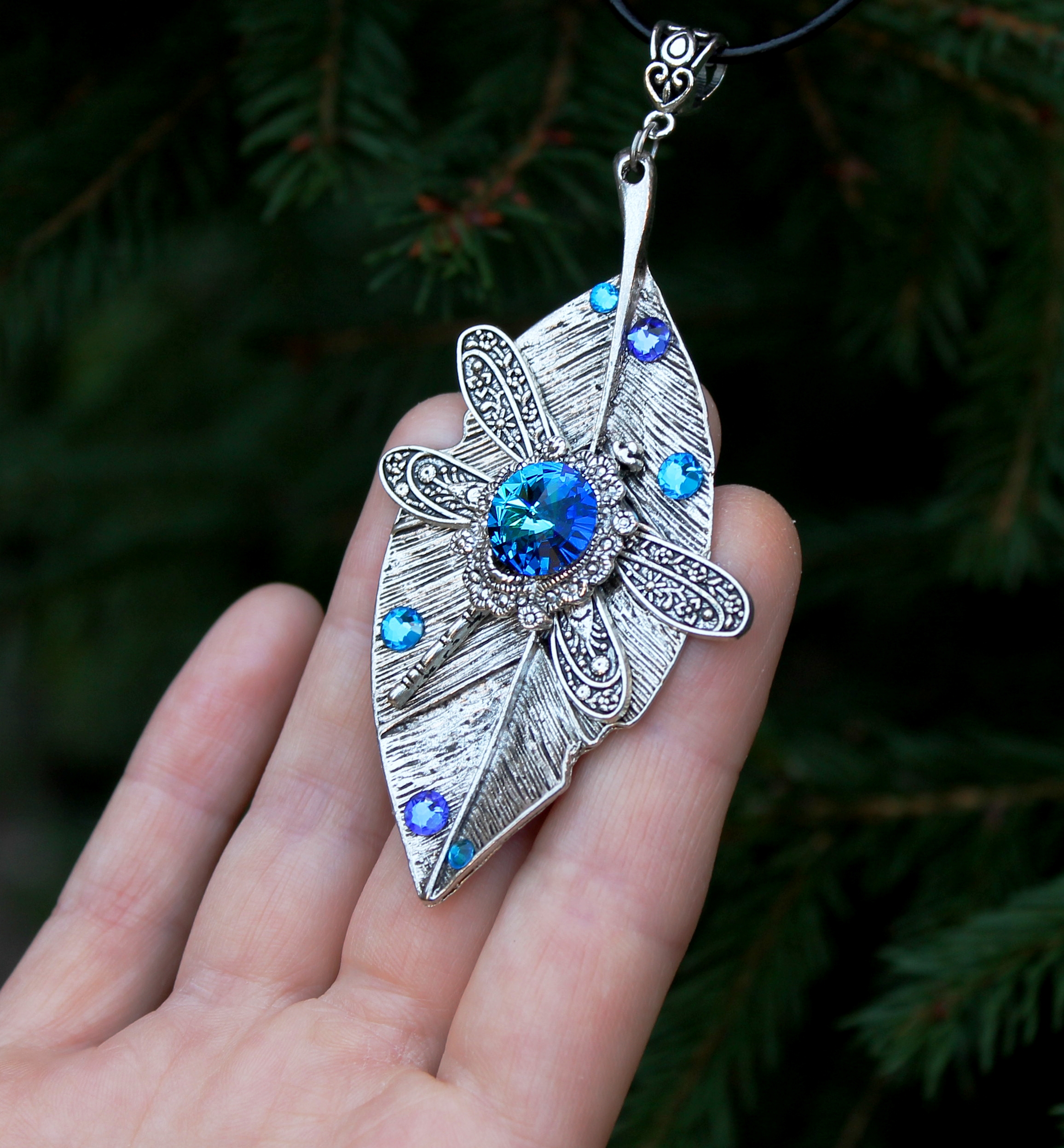 Дополнительное фото товара Винтажный Кулон с кристаллами Swаrоvski и Стрекозой