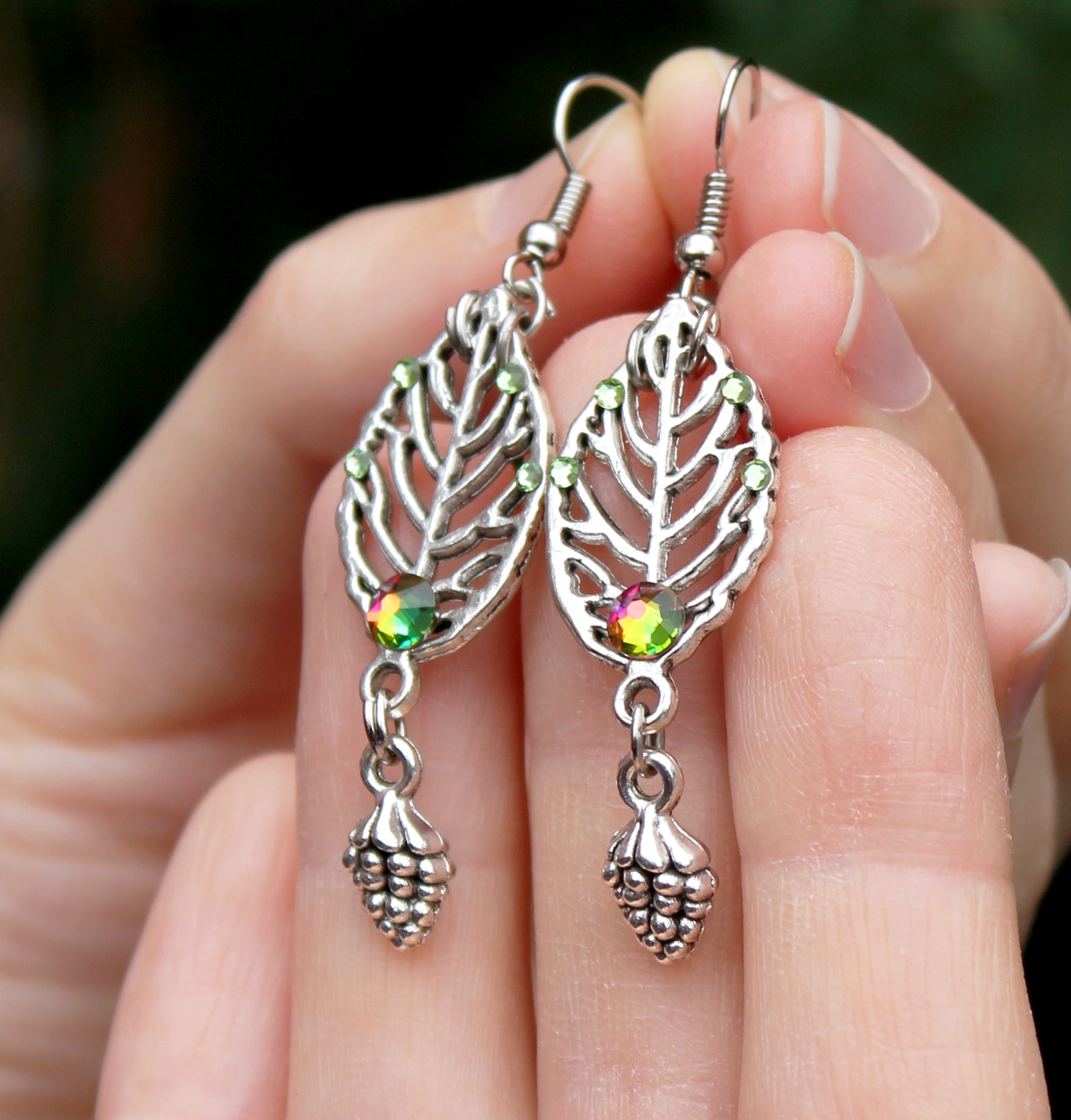 Изображение 2 товара Винтажный комплект украшений с кристаллами Swаrоvski Сказочный Лес