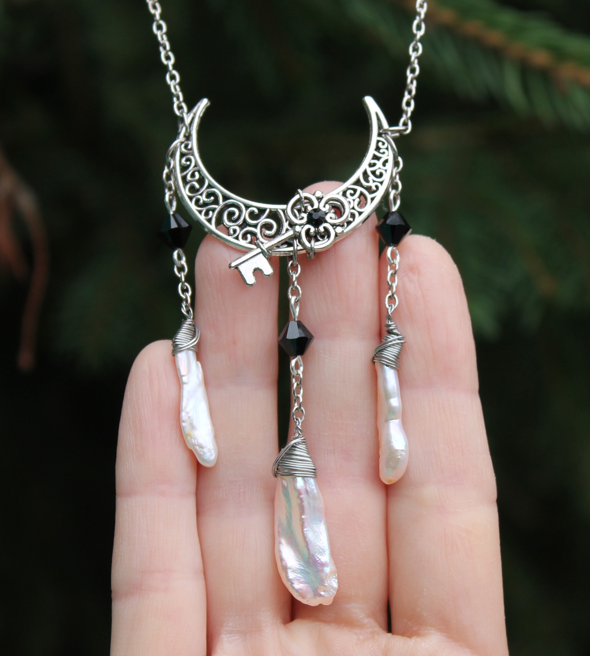 Дополнительное фото товара Винтажная Подвеска с Натуральным Жемчугом и кристаллами Swаrоvski