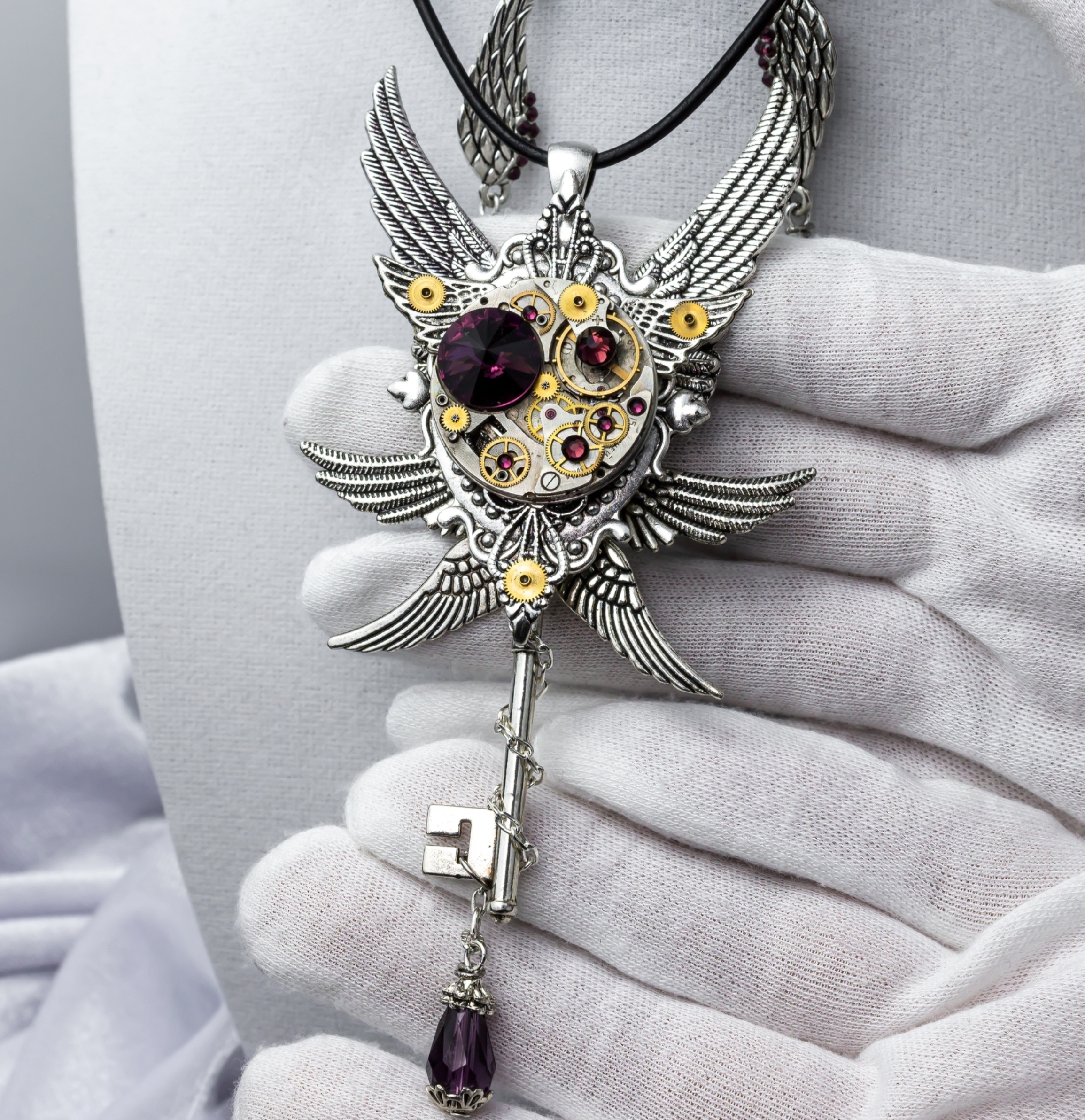 Изображение 2 товара Винтажный Стимпанк-Комплект «Ключ Времени» 🕰️🔑 Кулон-Ключик + Серьги