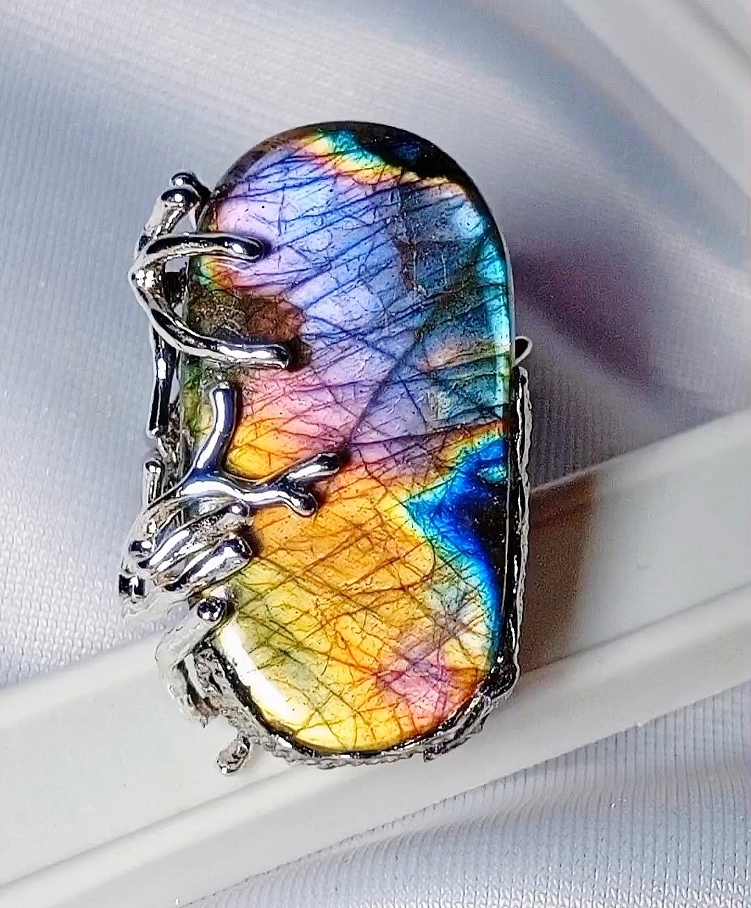 Изображение 3 товара Кольцо "Портал в Сказку" с Редким Натуральным Лабрадором