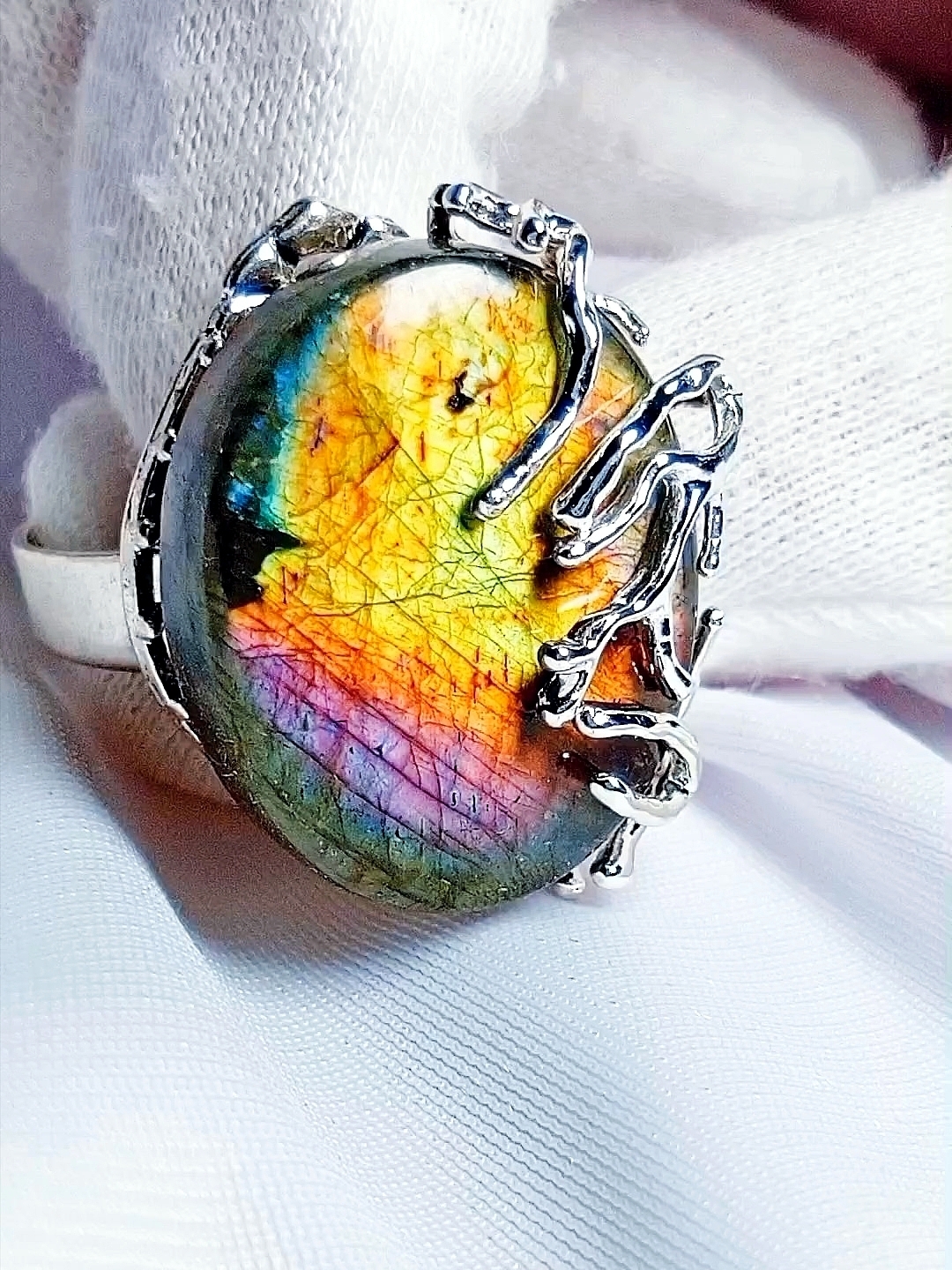 Изображение 2 товара Кольцо "Лучший Рассвет" с Натуральным Редким Лабрадором