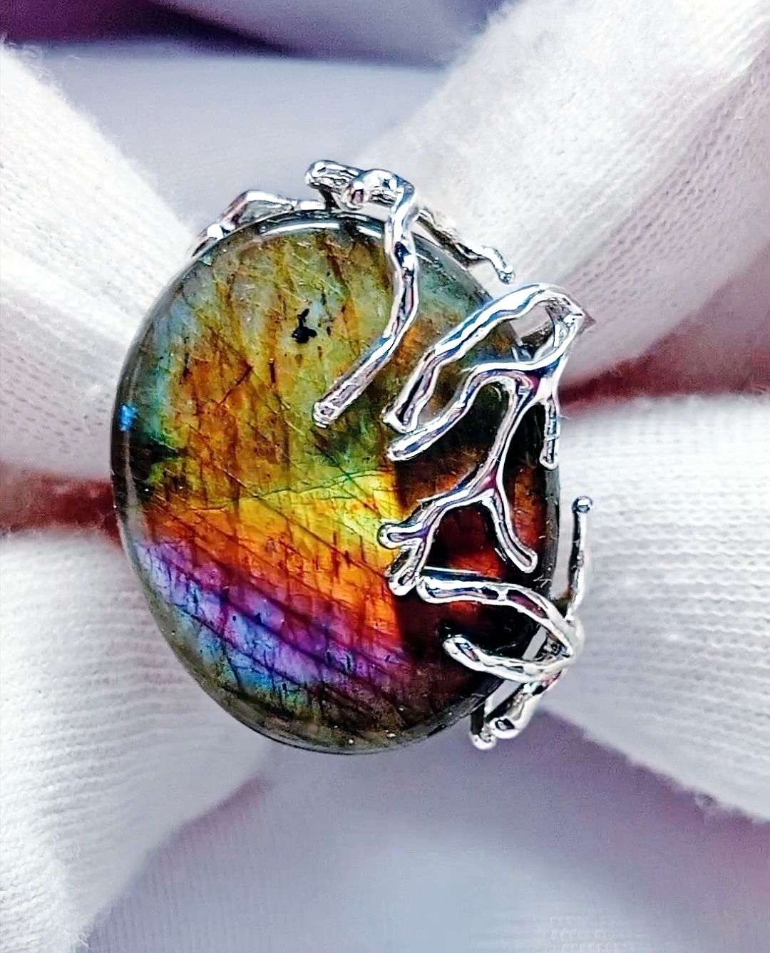 Изображение 4 товара Кольцо "Лучший Рассвет" с Натуральным Редким Лабрадором