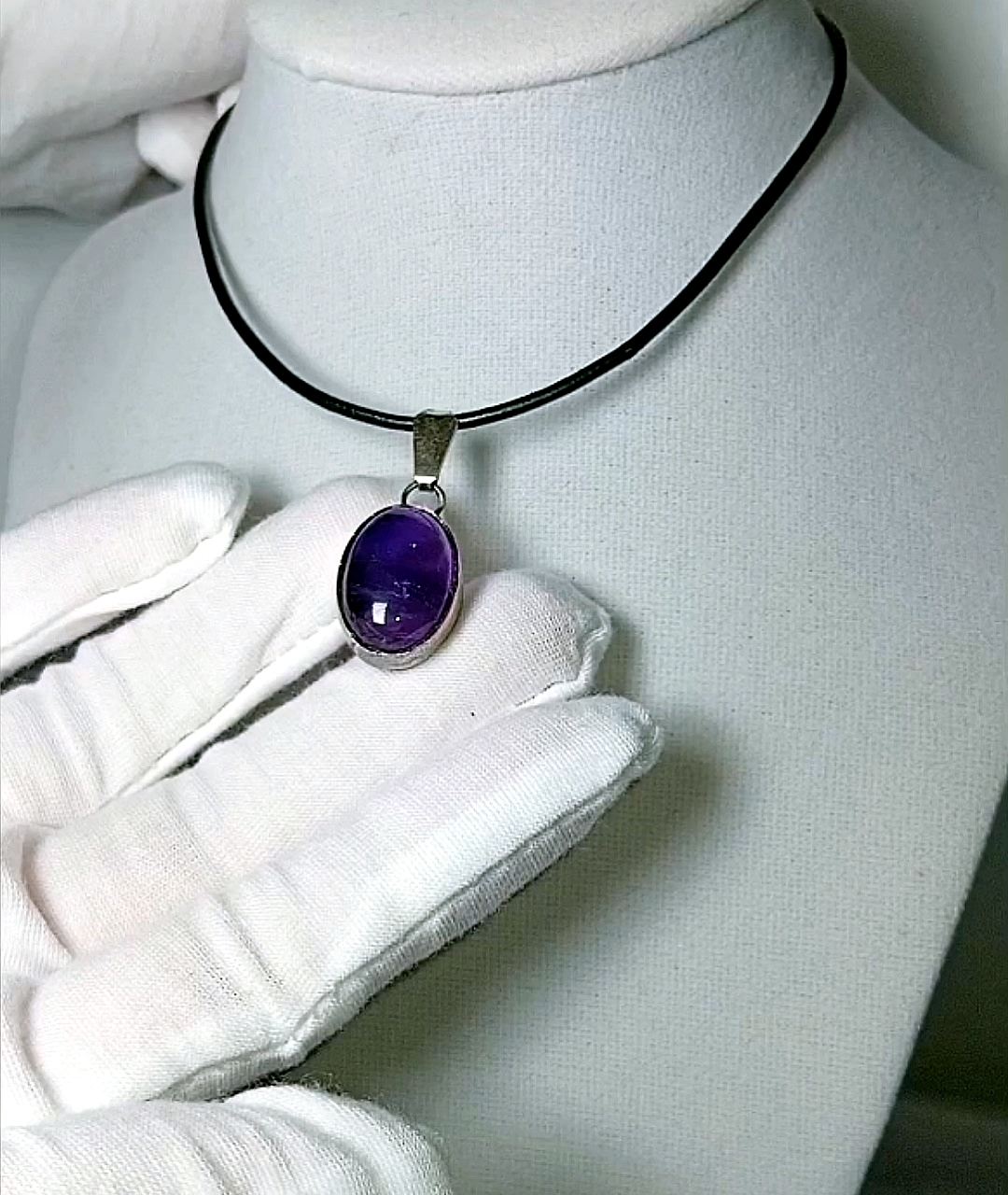 Изображение 4 товара Кулон из Серебра 925 ручной работы с Аметистом "Любовь и Надежда"