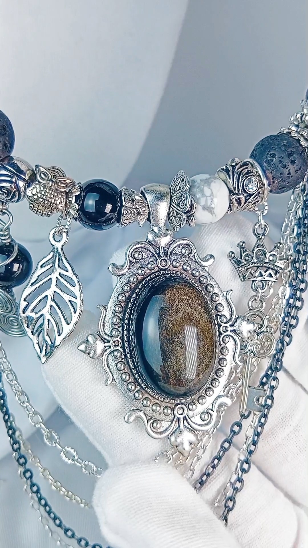 Дополнительное фото товара Роскошный Комплект Украшений (колье и серьги) «Звездная ночь»