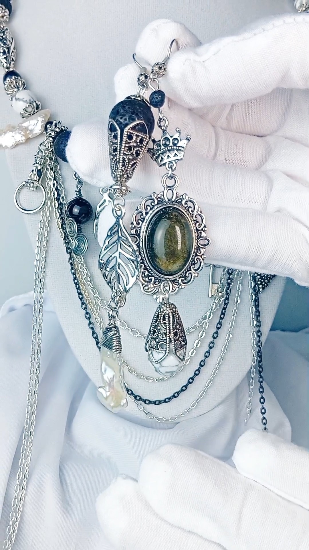 Изображение 2 товара Роскошный Комплект Украшений (колье и серьги) «Звездная ночь»