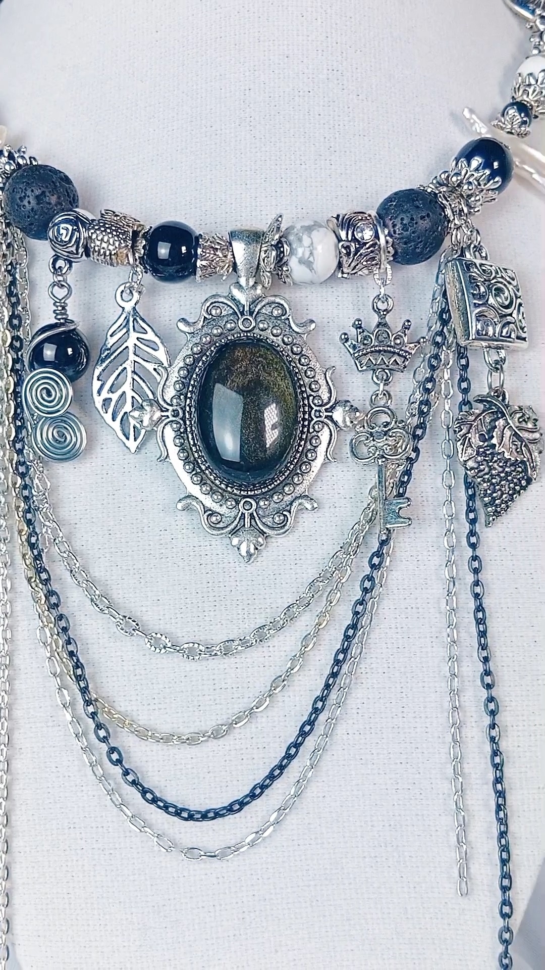 Изображение 4 товара Роскошный Комплект Украшений (колье и серьги) «Звездная ночь»