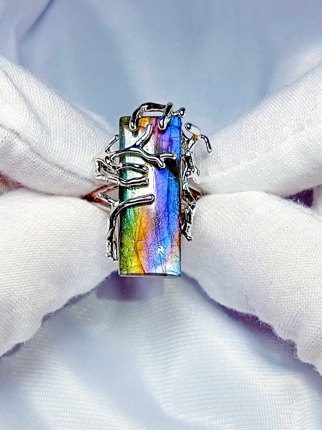 Изображение 3 товара Кольцо «Волшебство Камня» с Редким Натуральным Крупным Лабрадором