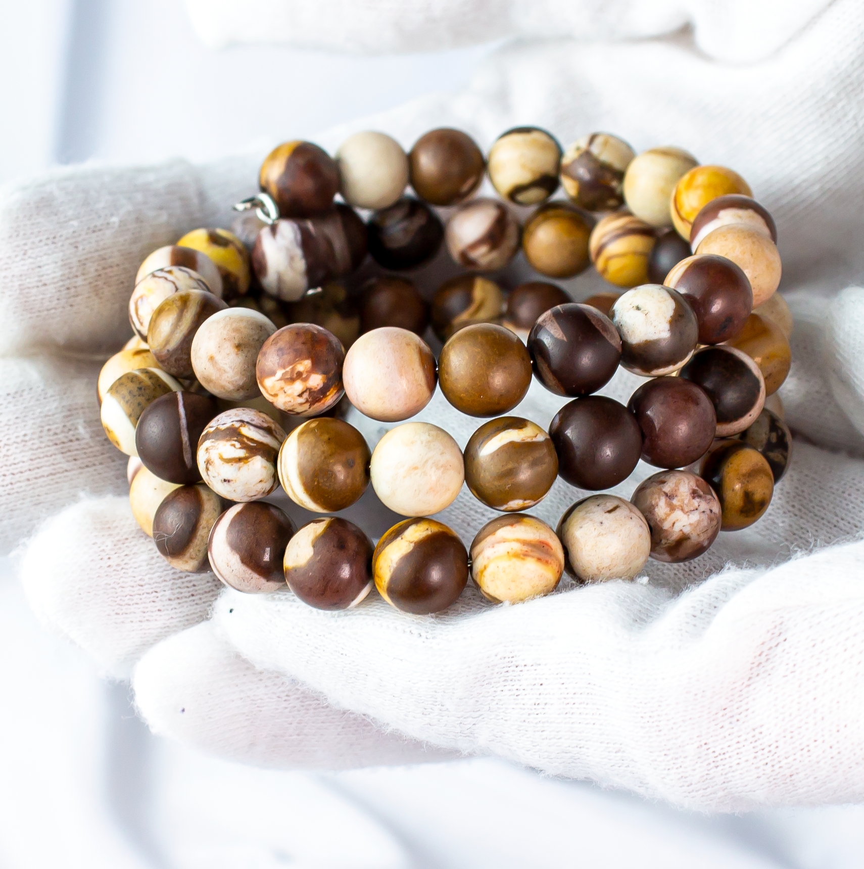 Изображение 2 товара Трёхслойный Браслет с Натуральной Яшмой "Сила и Уверенность"