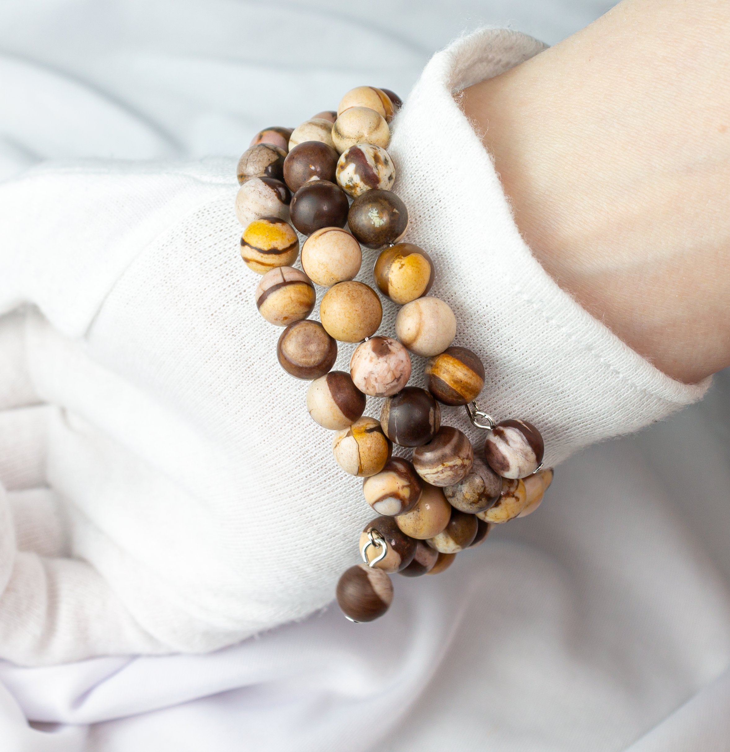 Изображение 4 товара Трёхслойный Браслет с Натуральной Яшмой "Сила и Уверенность"