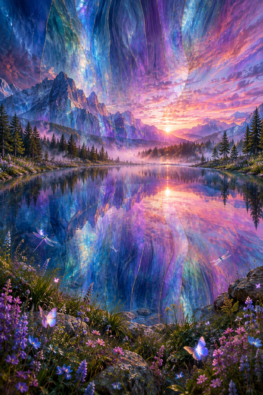 ✨«Волшебное Озеро» — Кольцо с Натуральным Редким Лабрадором.💜🌸 (Разжим - фото товара