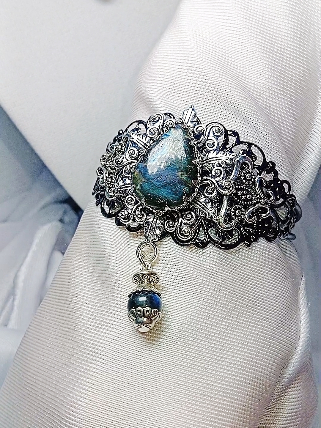 ✨ «Волшебство Камня» — Комплект с Натуральным Лабрадором 💎 Браслет + С - фото товара